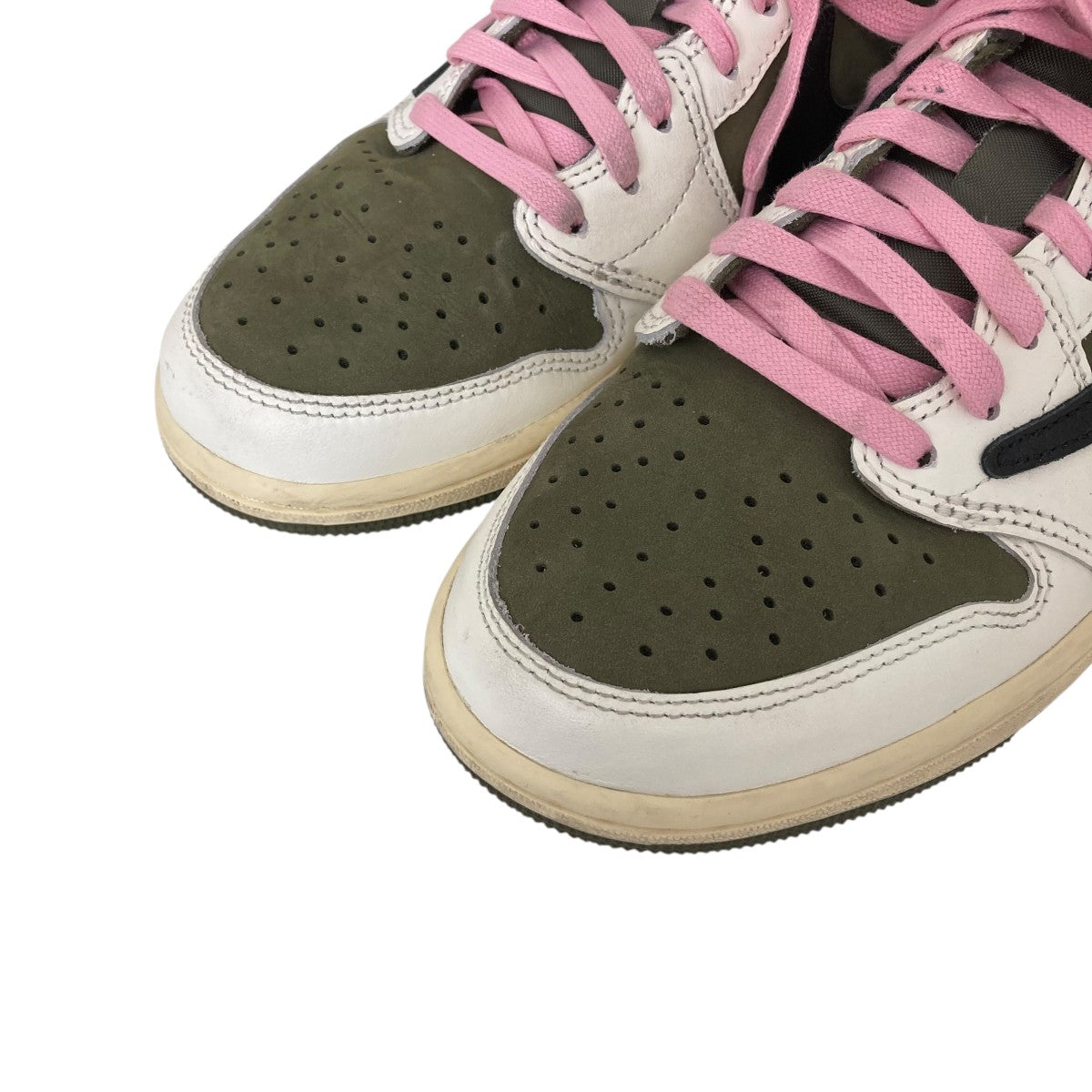 NIKE×Travis Scott Air Jordan 1 Low OG SP Reverse Oliveエアジョーダン1 ロー OG SP スニーカーDM7866-200 古着・中古-4枚目のアイテム画像