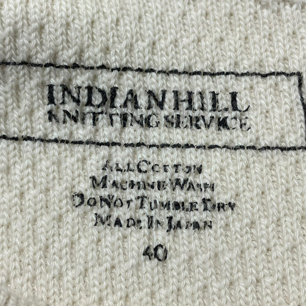 Indian Hill Knitting Service Heavy Thermal Swedish Mil Typeサーマルカットソー 古着・中古-5枚目のアイテム画像