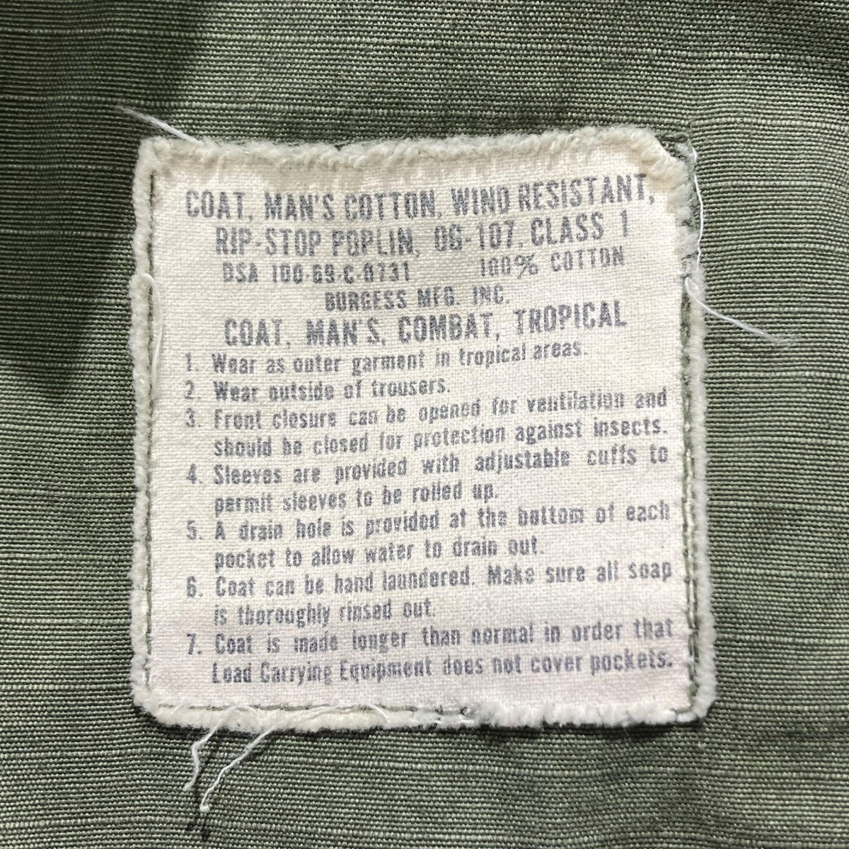 US ARMY 70s5th JUNGLE FATIGUE JACKET with HAND-PAINTED CAMOジャケット8405-935-4705 古着・中古-6枚目のアイテム画像