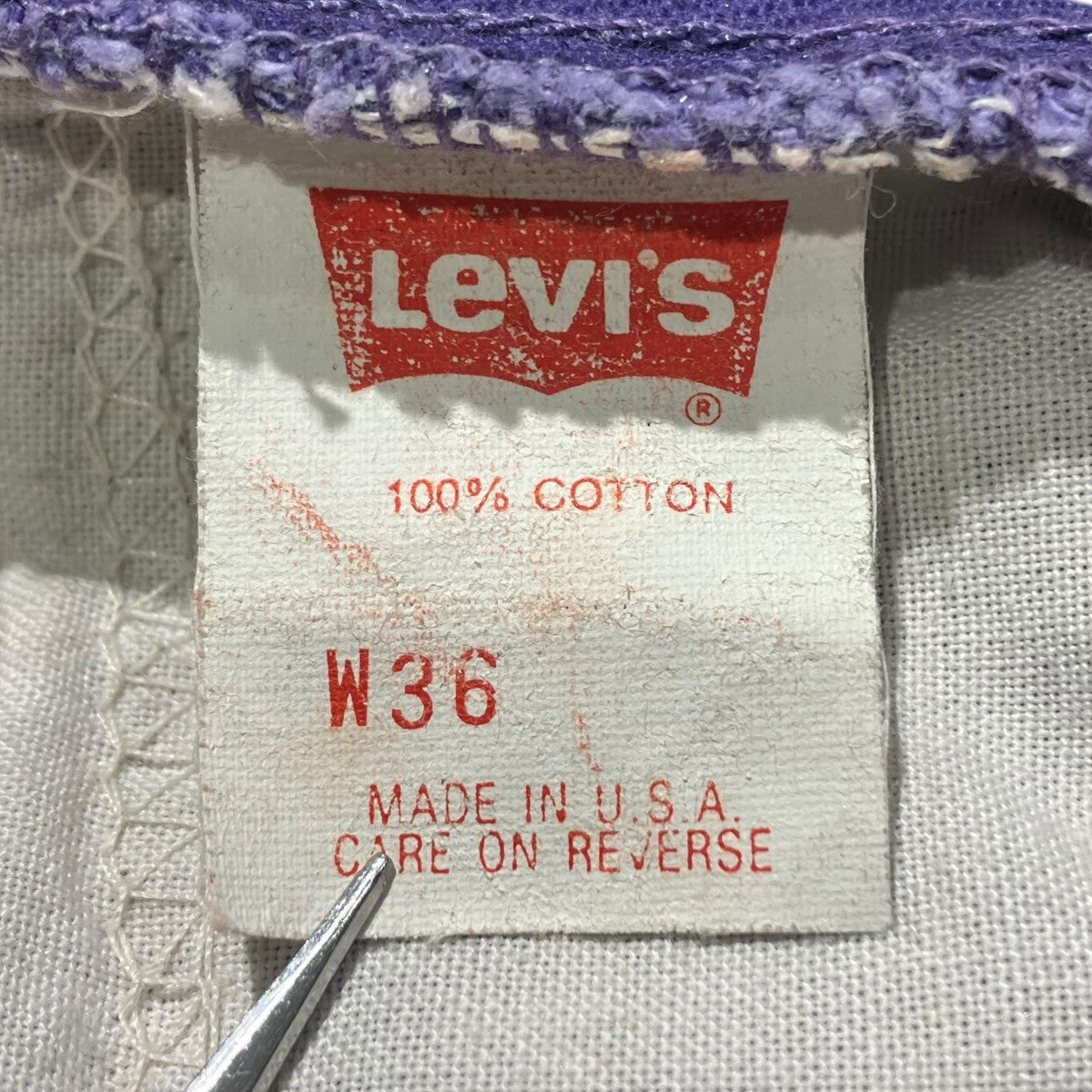 LEVI’S 90sLEVI’S 560 COLOR DENIM SHORTS PURPLEハーフパンツ563 575-0393 古着・中古-6枚目のアイテム画像