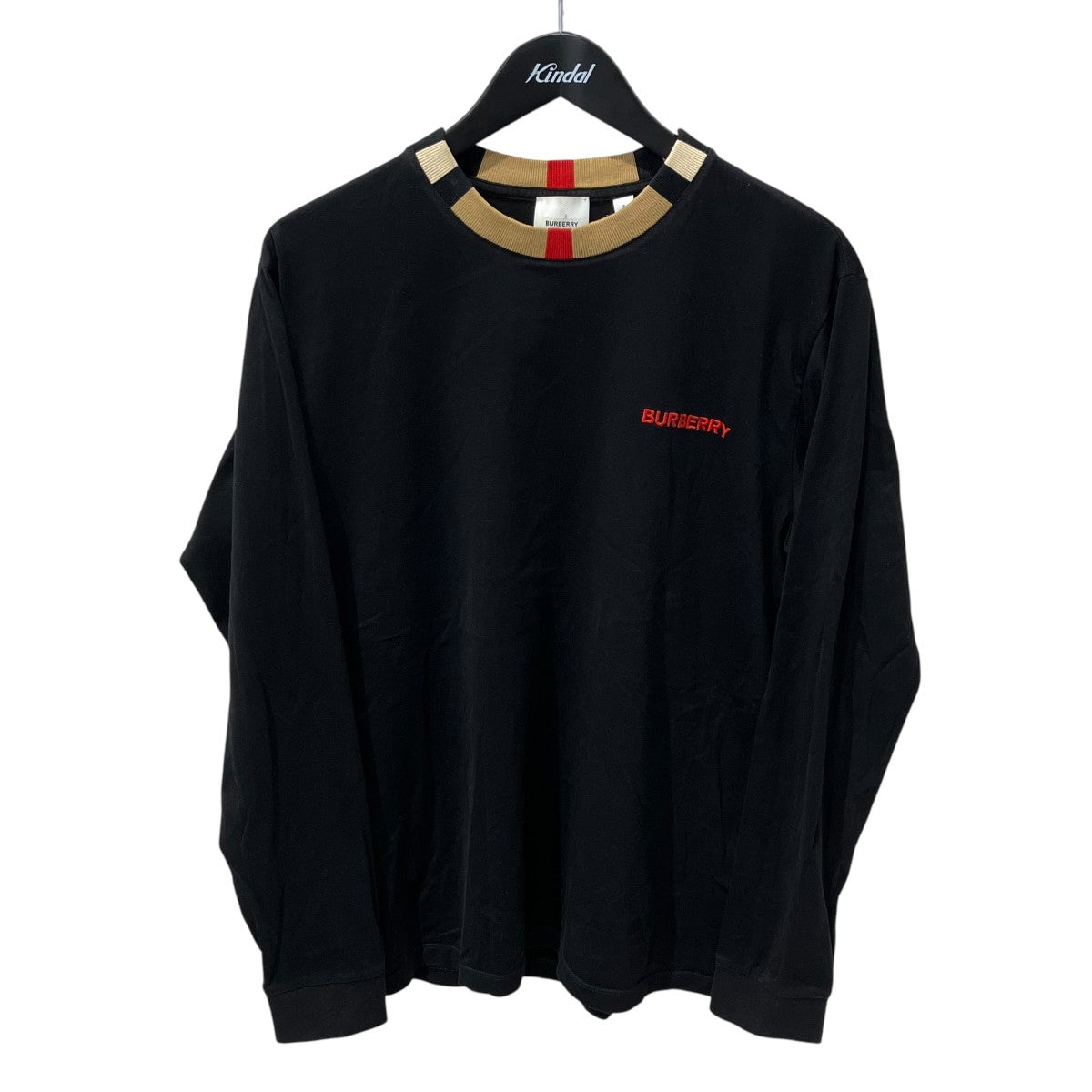 BURBERRY Check Neck Long sleeve長袖Tシャツ8091045 古着・中古-1枚目のアイテム画像