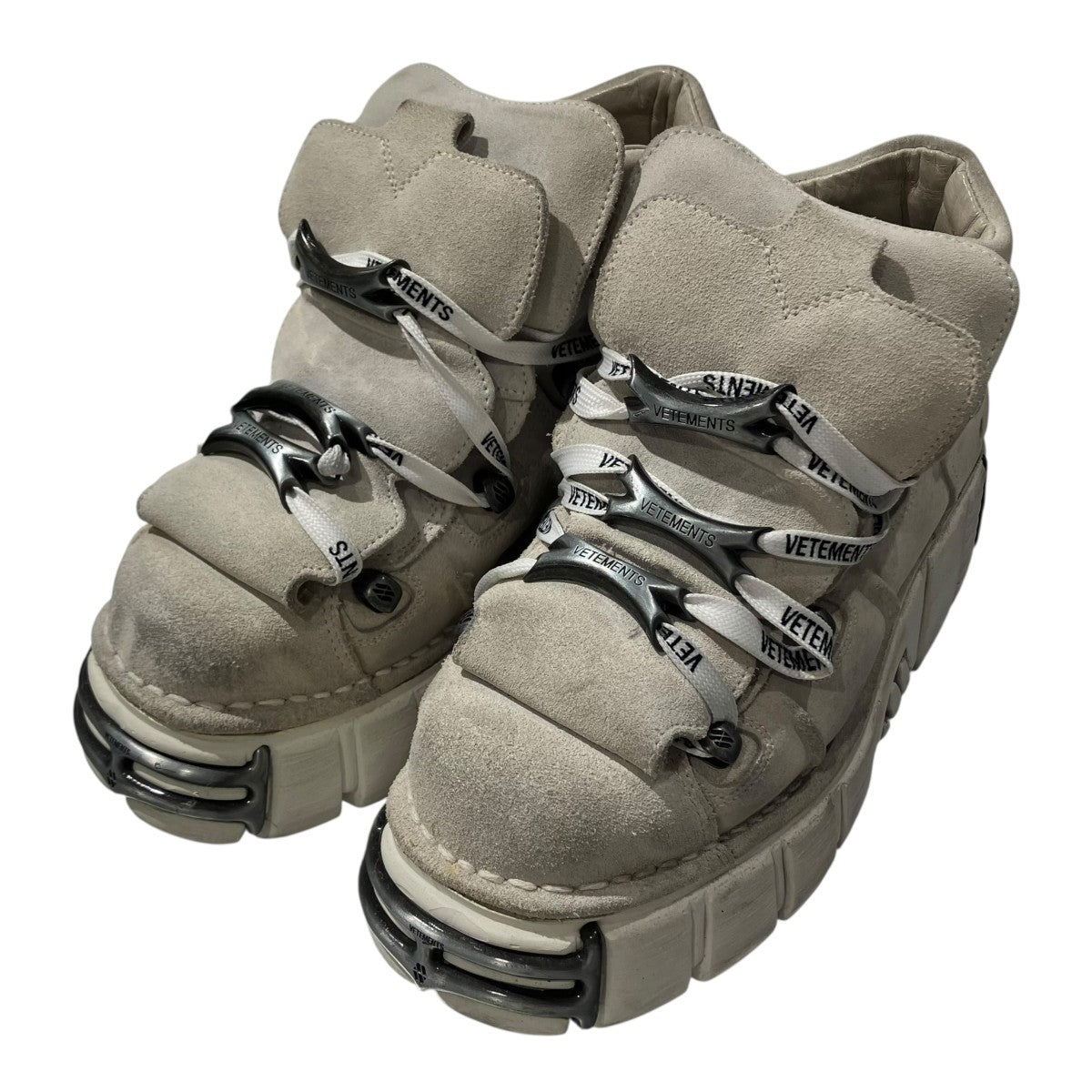 VETEMENTS×NEW ROCK 23SSPLATFORM SNEAKERS厚底スニーカーUA53SN200W 古着・中古-1枚目のアイテム画像