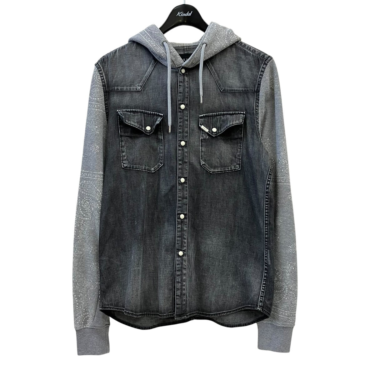 AKM 21SSDENIM KARAMI JERSEY WESTERN PARKAペイズリーデニムパーカーCTN227 古着・中古-1枚目のアイテム画像