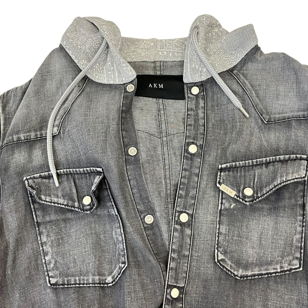 AKM 21SSDENIM KARAMI JERSEY WESTERN PARKAペイズリーデニムパーカーCTN227 古着・中古-3枚目のアイテム画像