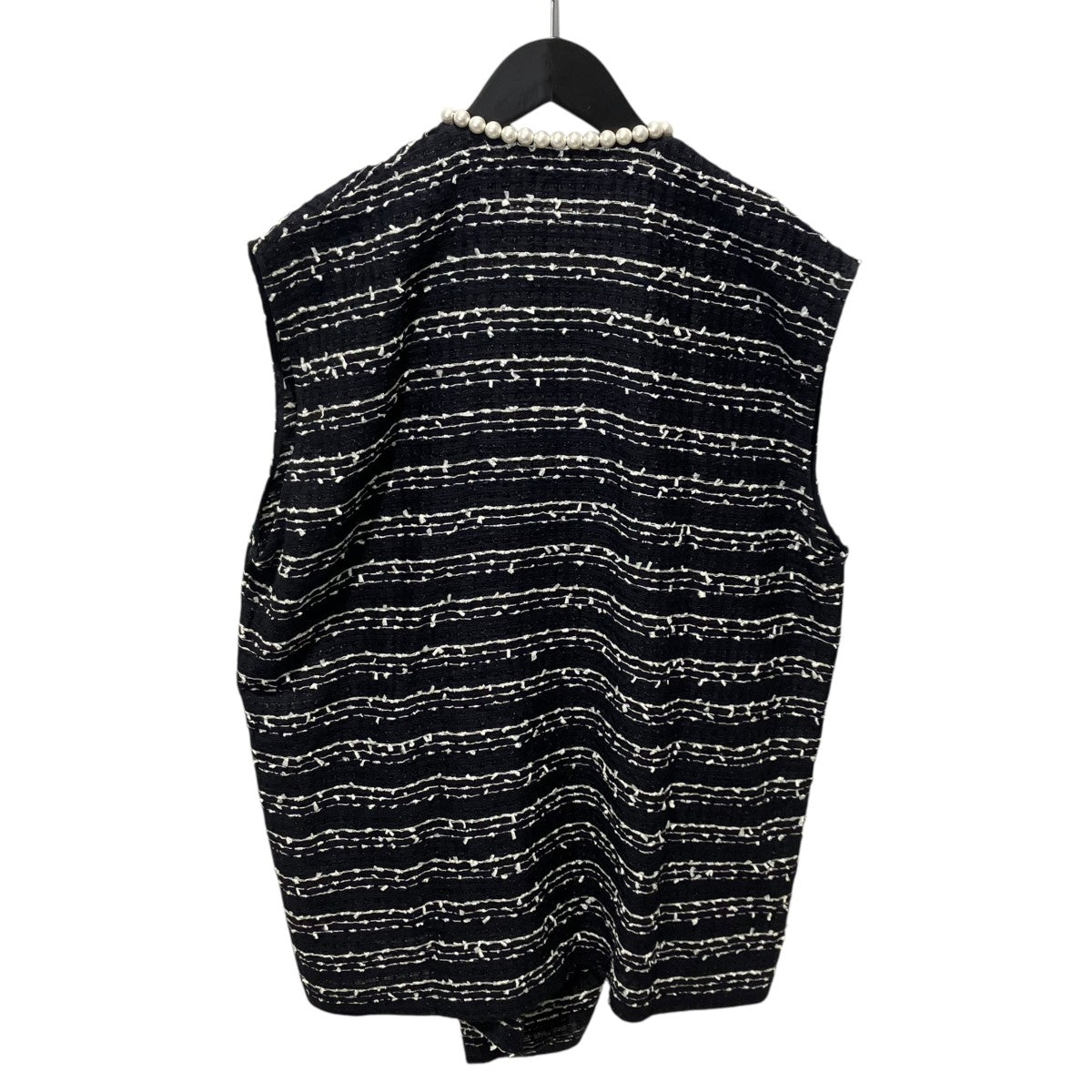JUNYA WATANABE CDG 24SS変形パールネックレス付きプルオーバーノースリーブワンピースJM-B005 古着・中古-2枚目のアイテム画像