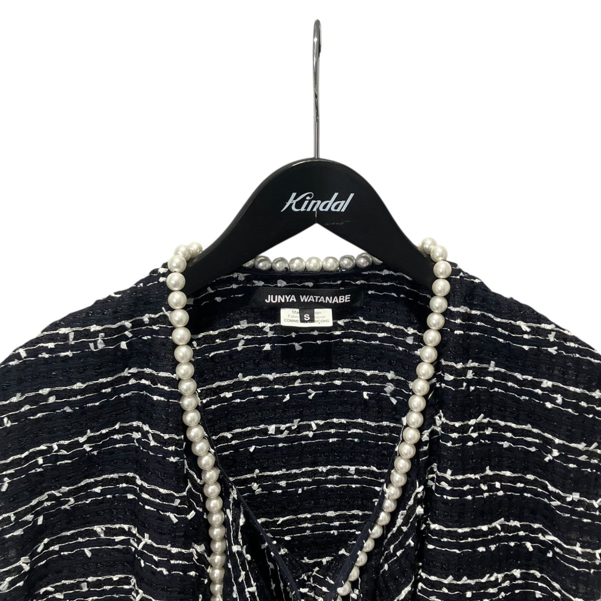 JUNYA WATANABE CDG 24SS変形パールネックレス付きプルオーバーノースリーブワンピースJM-B005 古着・中古-3枚目のアイテム画像
