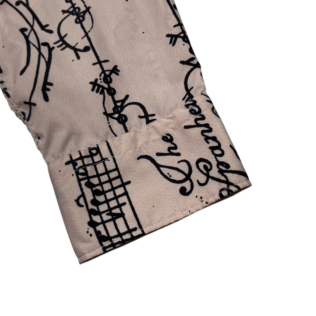 COMME des GARCONS HOMME DEUX 音符柄 総柄シャツ総柄シャツDE-B059 古着・中古-4枚目のアイテム画像