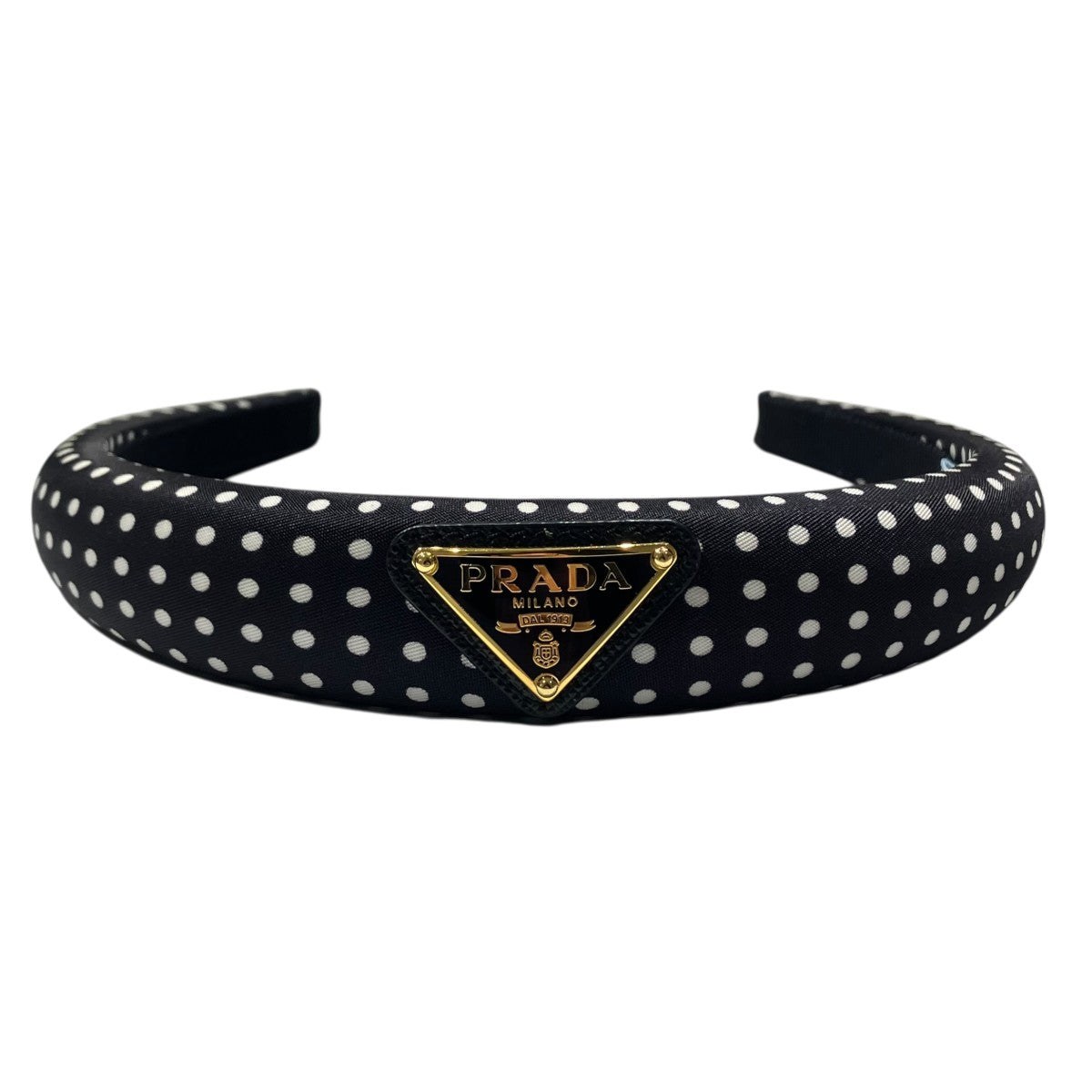PRADA 三角プレートロゴドット柄プリントカチューシャカチューシャ 古着・中古-3枚目のアイテム画像
