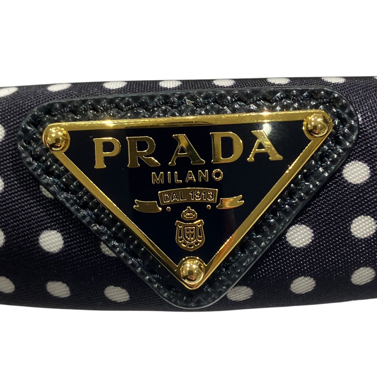 PRADA 三角プレートロゴドット柄プリントカチューシャカチューシャ 古着・中古-4枚目のアイテム画像