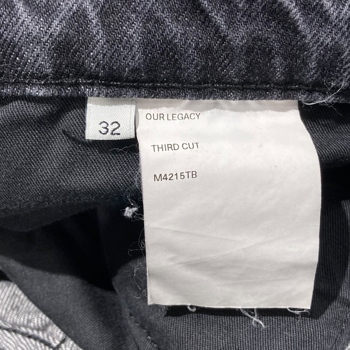OUR LEGACY THIRD CUT Black Slash DenimブラックデニムM4215TB 古着・中古-6枚目のアイテム画像