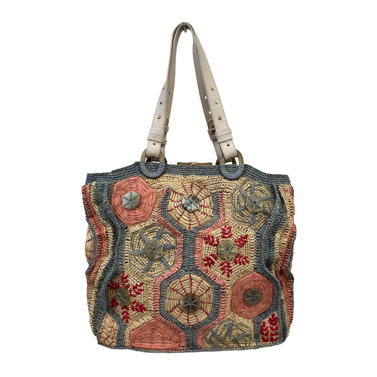 JAMIN PUECH BORSA IN RAFIA FUTUNAトートバッグ 古着・中古-1枚目のアイテム画像