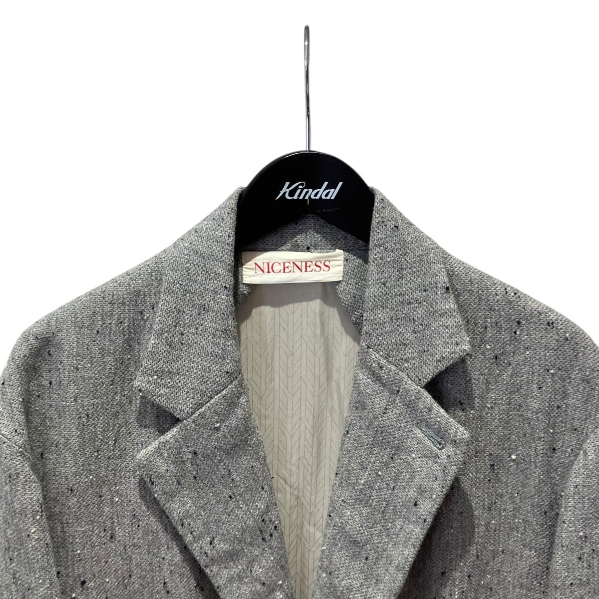NICENESS 21AWNEP TWEED OVER JACKET DAVISONジャケットnn-o01onf21 古着・中古-3枚目のアイテム画像