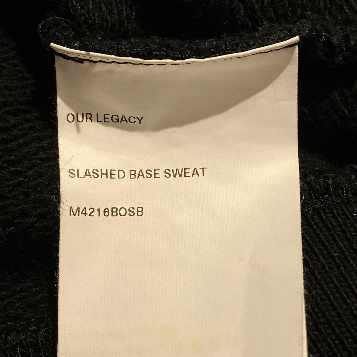 OUR LEGACY SLASHED BASE SWEATm4216bosb 古着・中古-7枚目のアイテム画像