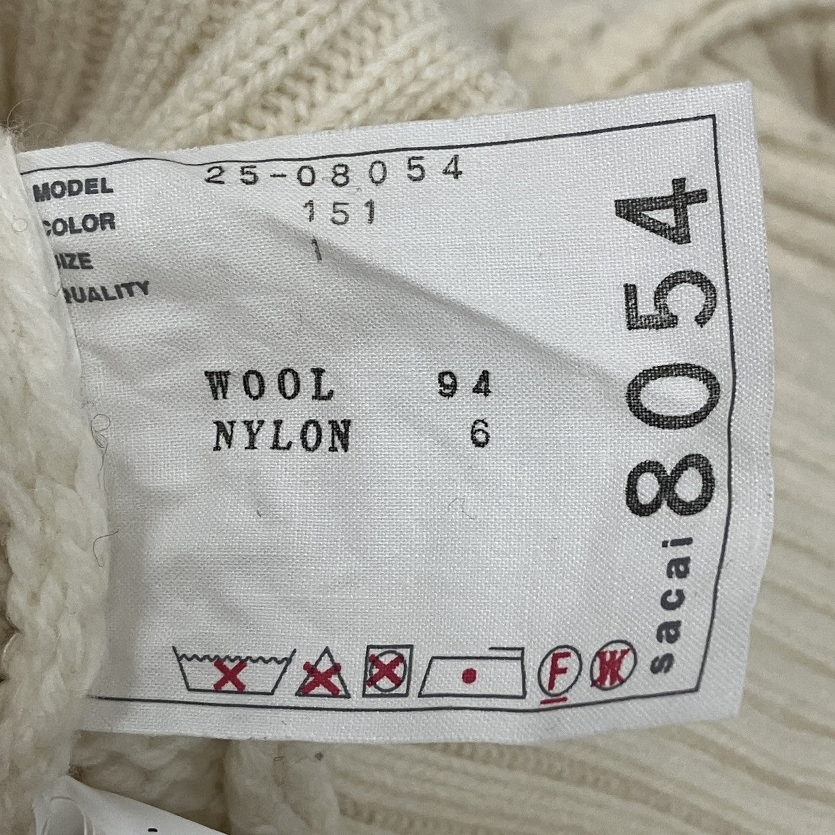 25AWWool Knit Pullover長袖ニット25-08054