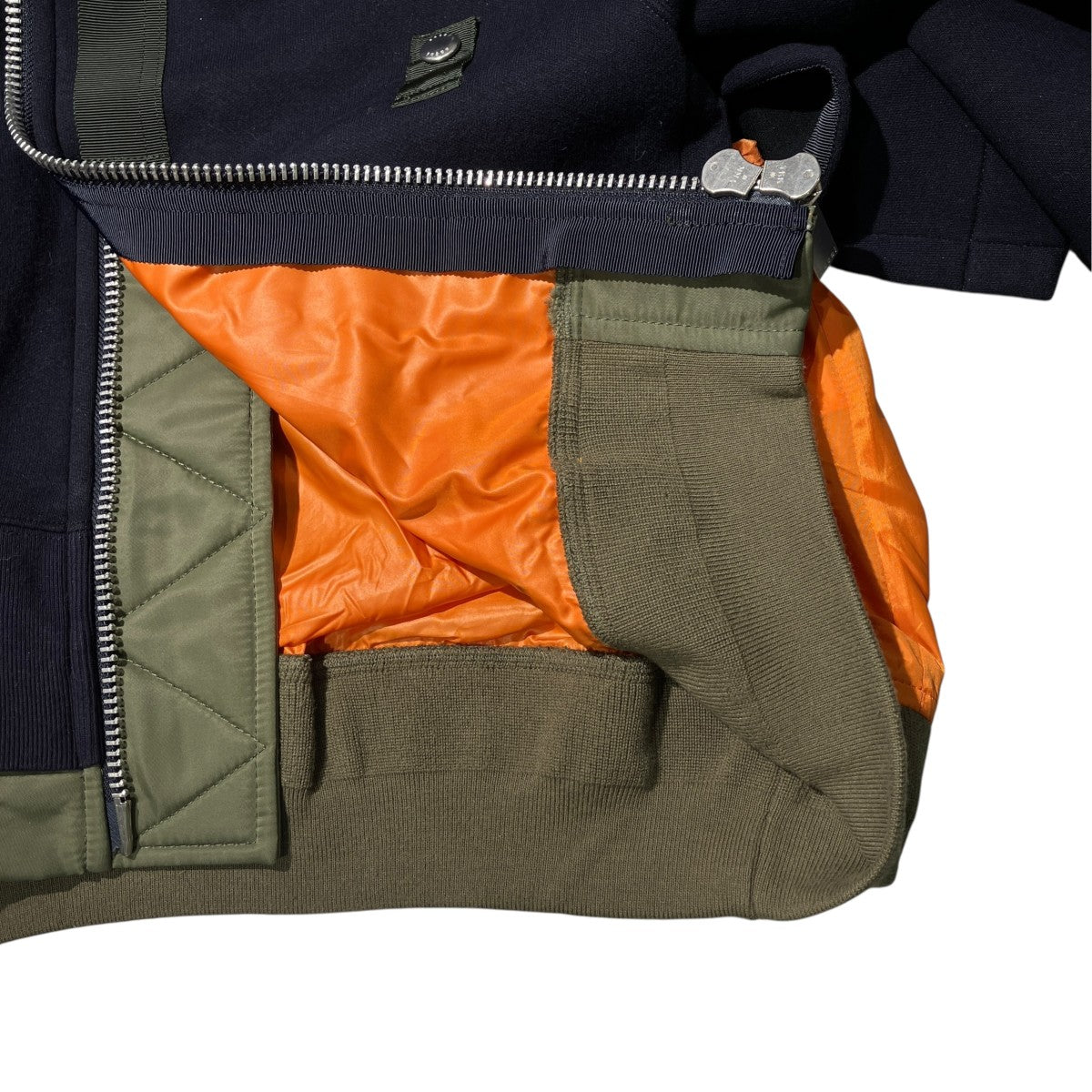 sacai 26SSSponge Sweat x Nylon Twill HoodieジップパーカーSCW-344 古着・中古-5枚目のアイテム画像