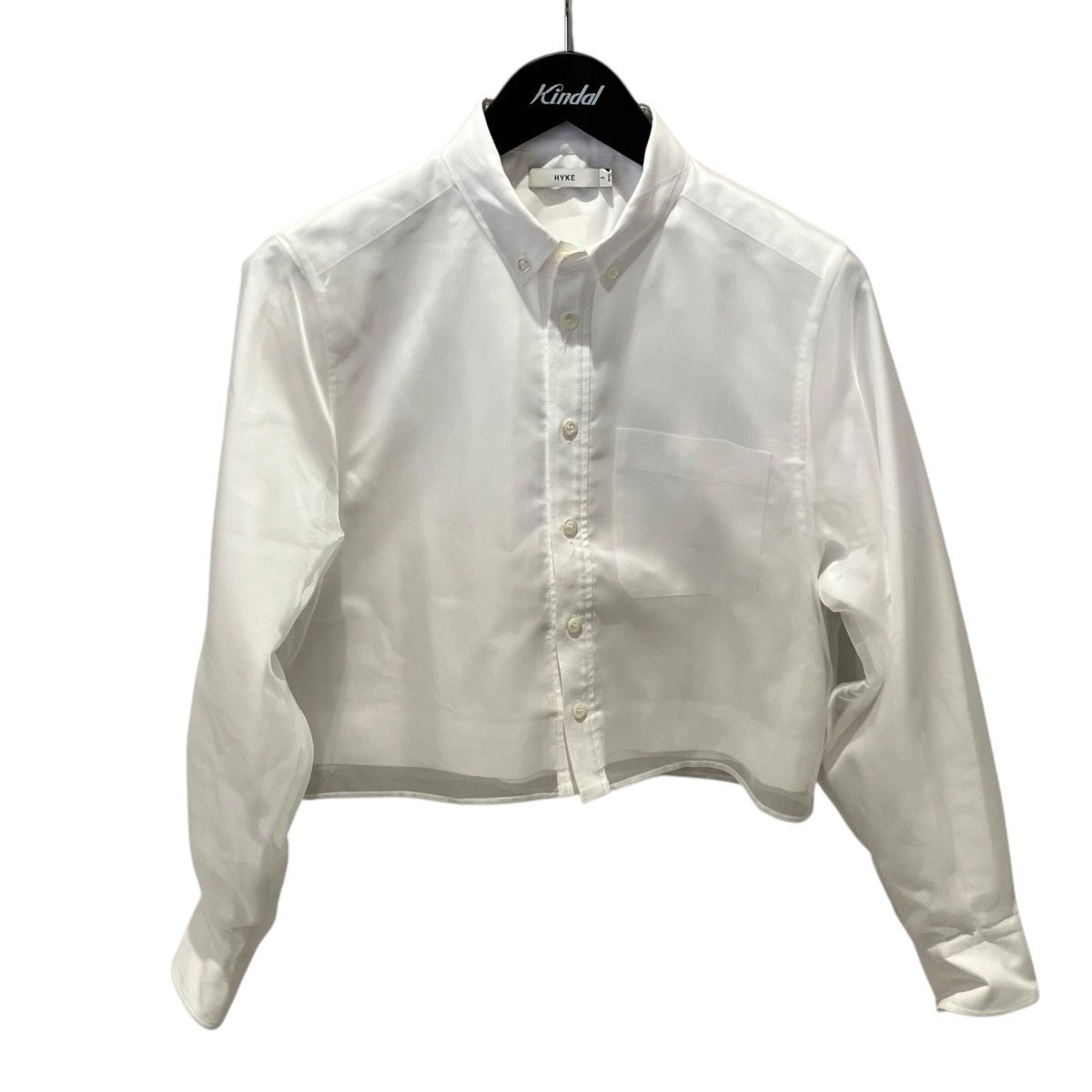 HYKE 25AWLAYERED OXFORD SHEER SHIRTボタンダウンシャツ252-15247 古着・中古-1枚目のアイテム画像