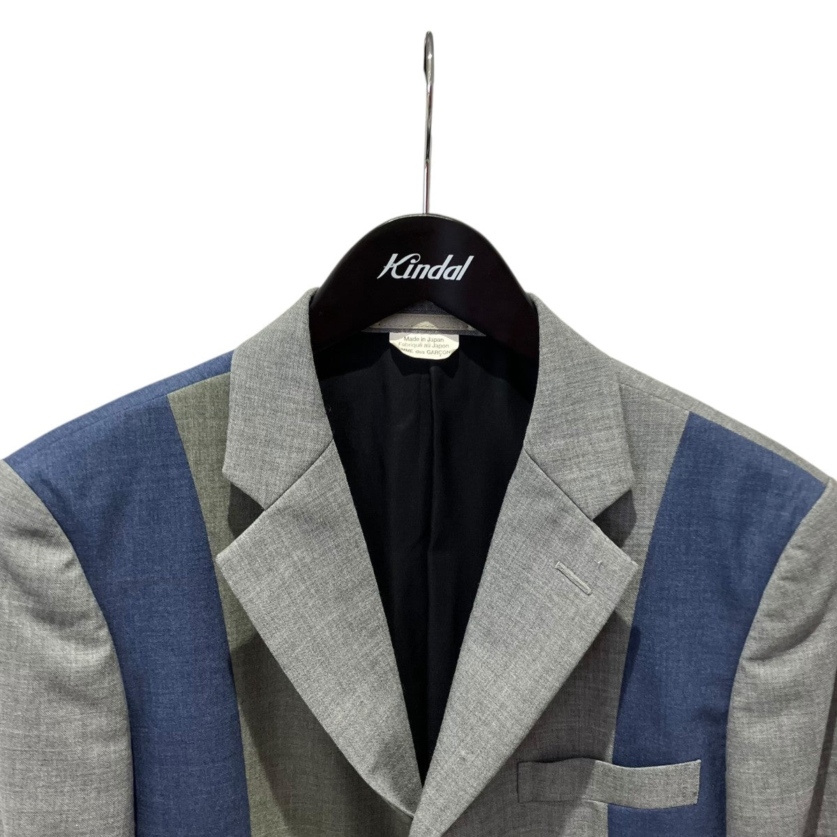 COMME des GARCONS HOMME DEUX 23SSドッキング加工 3Bウールテーラードジャケットdk-j031 古着・中古-3枚目のアイテム画像