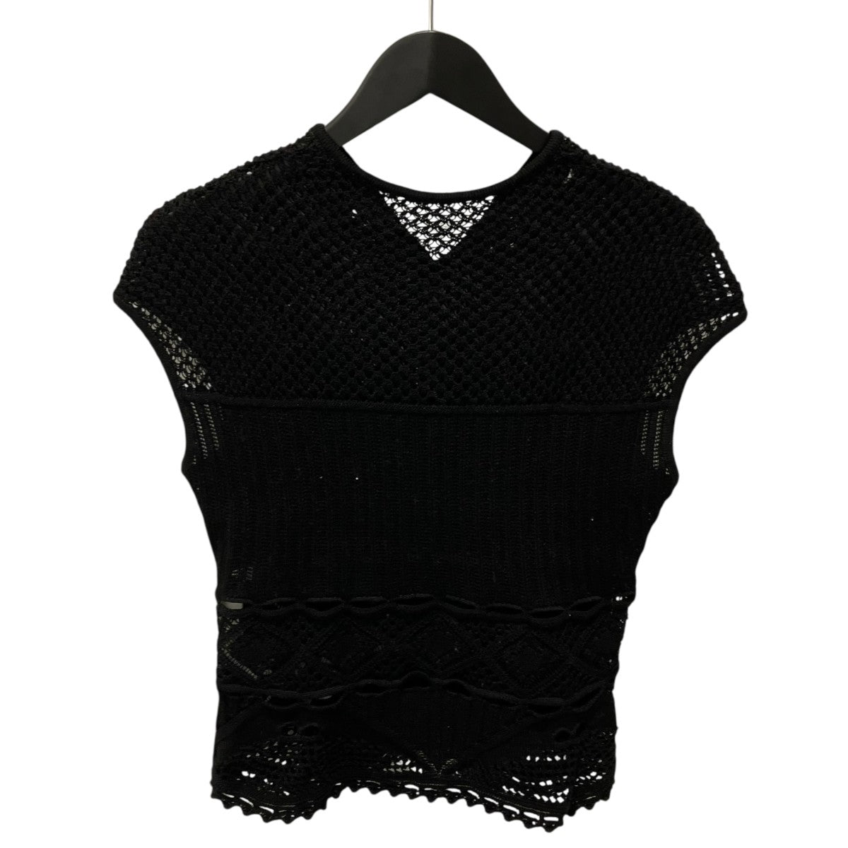 mame kurogouchi Cotton Lace Sleeveless Knitted TopニットベストMM24SS-KN507 古着・中古-2枚目のアイテム画像