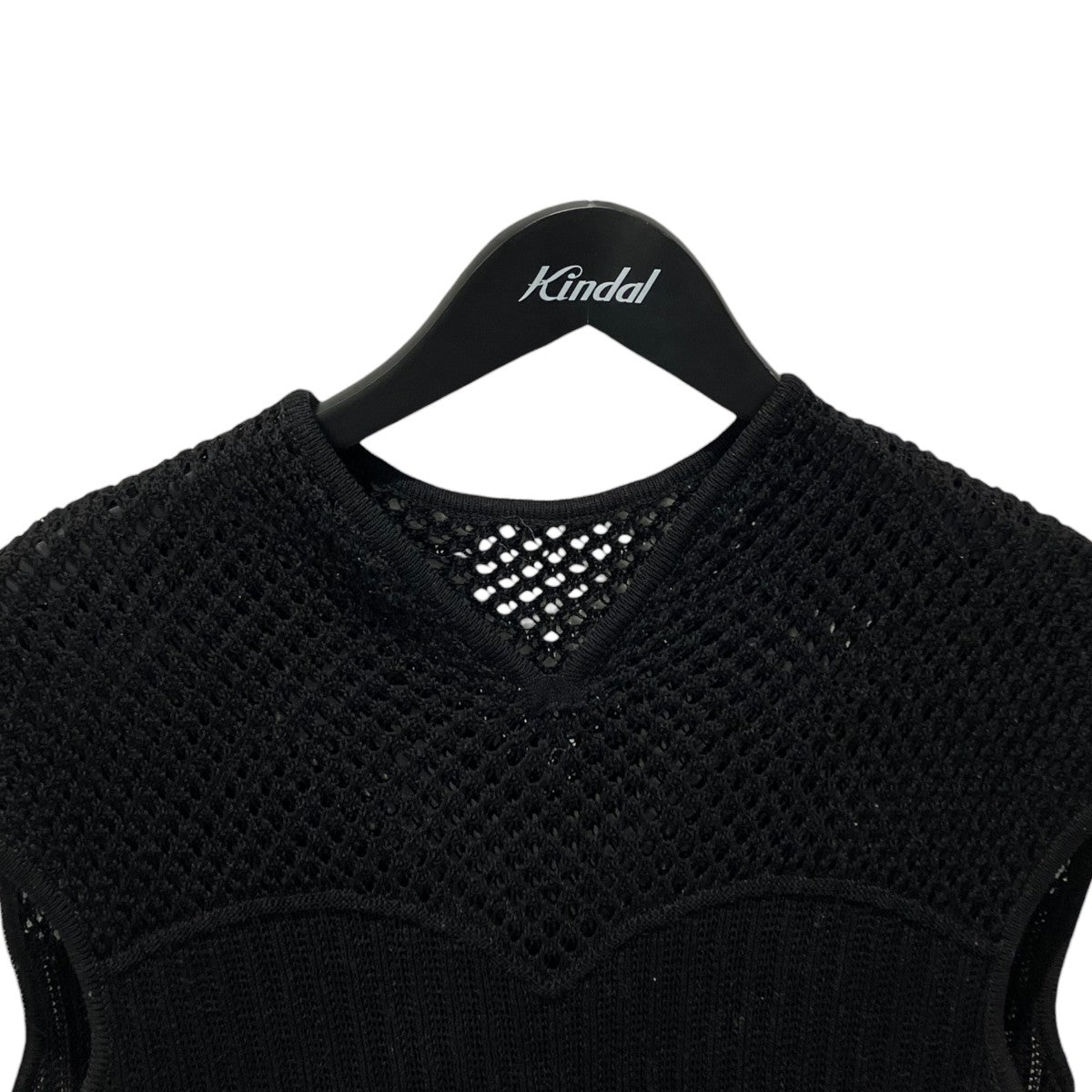 mame kurogouchi Cotton Lace Sleeveless Knitted TopニットベストMM24SS-KN507 古着・中古-3枚目のアイテム画像