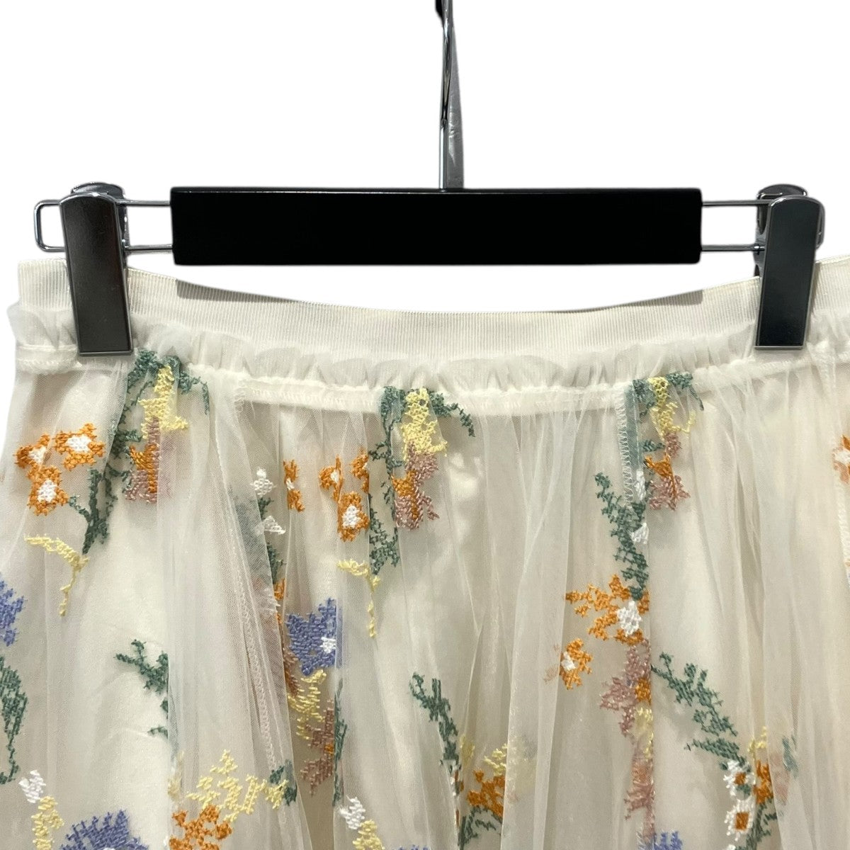 FRAY ID ﾌﾗﾜｰｸﾛｽｽﾃｯﾁﾁｭｰﾙｽｶｰﾄFWFS261066 古着・中古-4枚目のアイテム画像