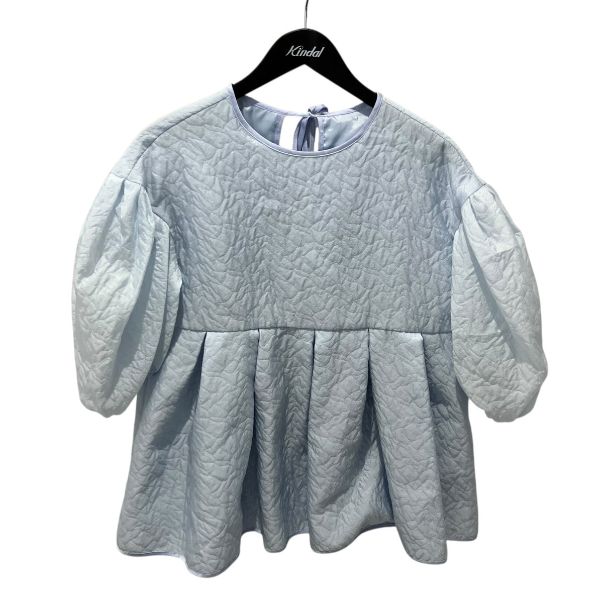 BLUELEA Silky Jacquard Blouse半袖ブラウス232004/6 古着・中古-1枚目のアイテム画像