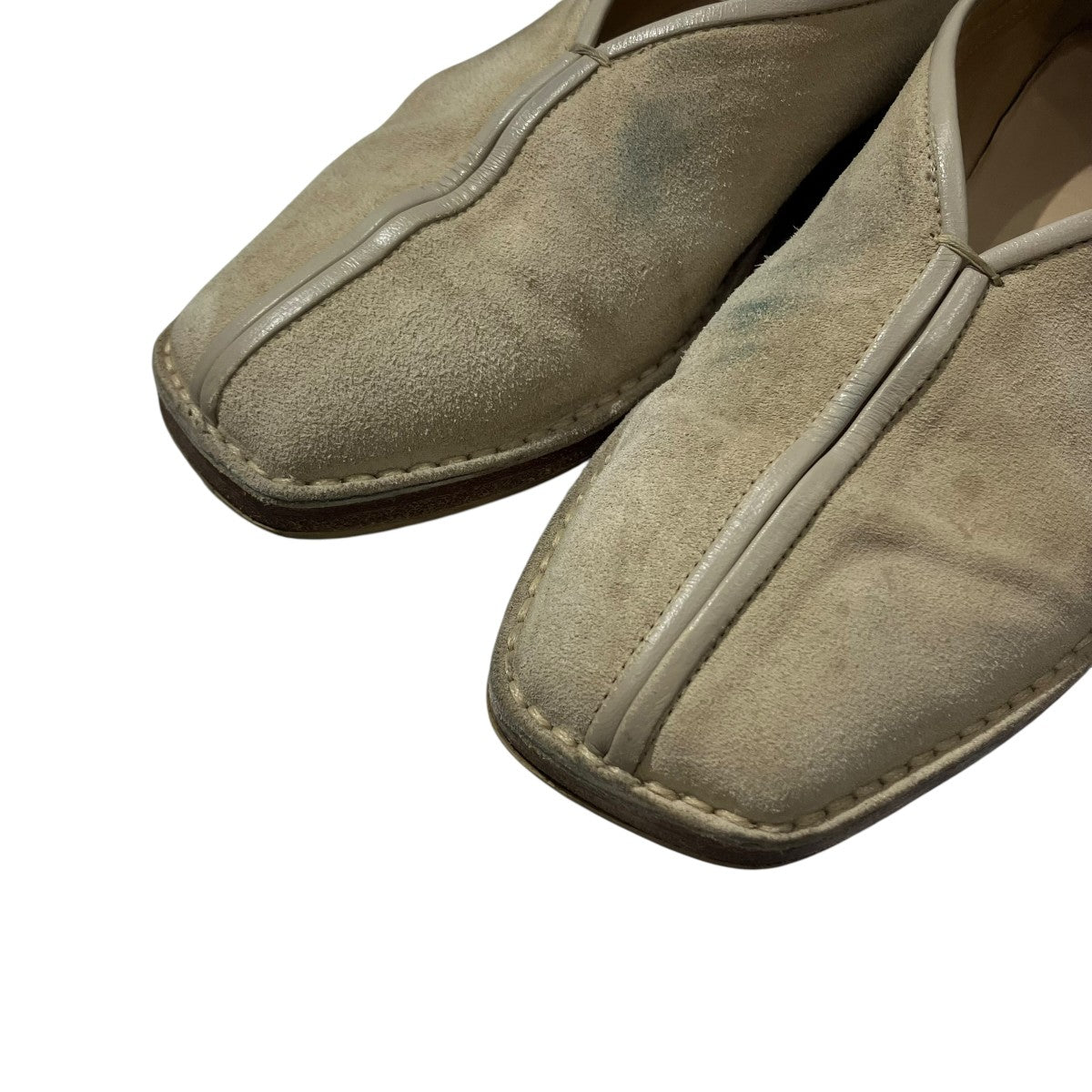 LEMAIRE PIPED CREPE SLIPPERSスクエア トゥ レザーシューズ 古着・中古-4枚目のアイテム画像
