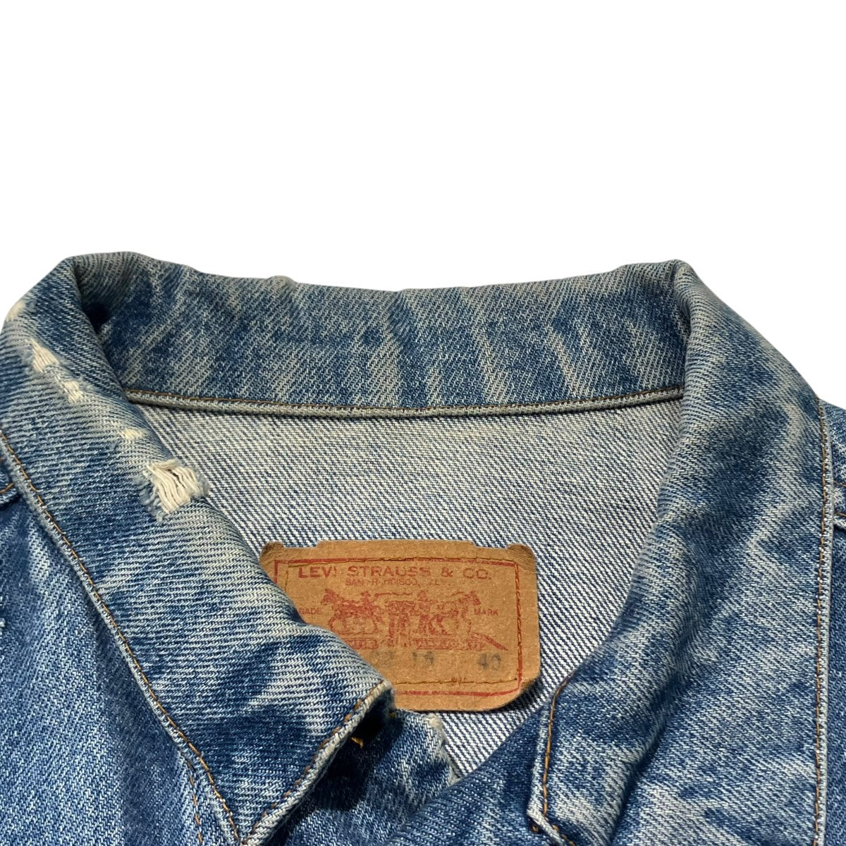 LEVI’S ボタン裏276 ﾌﾗﾝｽ製／ﾕｰﾛﾘｰﾊﾞｲｽデニムジャケット70370-0216 古着・中古-6枚目のアイテム画像