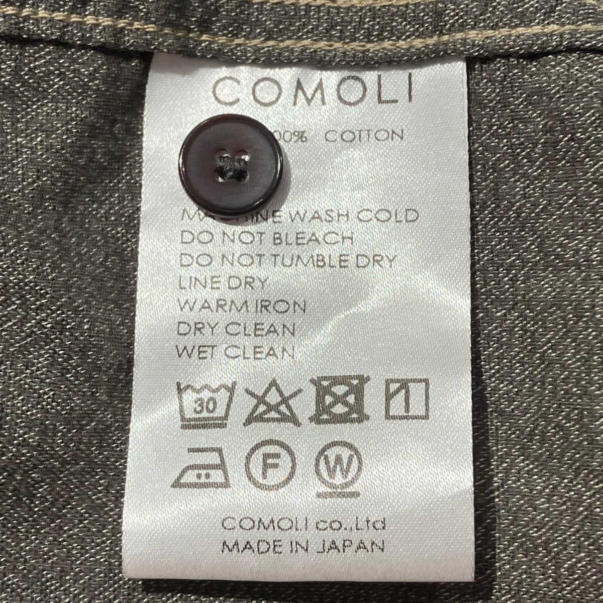 COMOLI 21SSヨリ杢 シャツ長袖シャツT01-02017 古着・中古-6枚目のアイテム画像