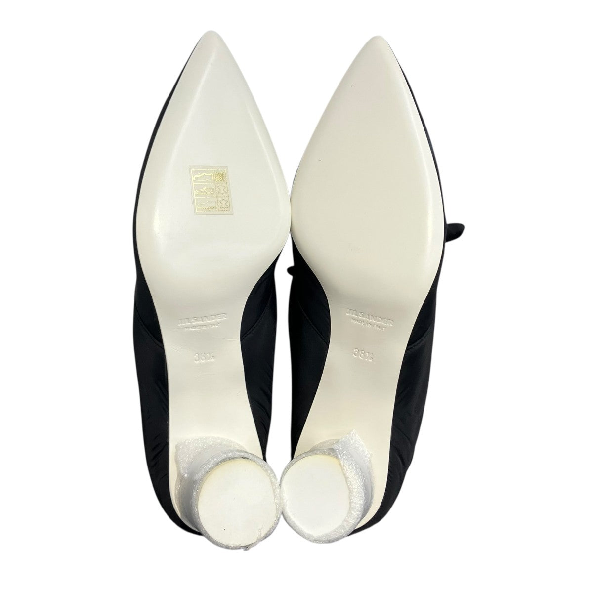 JIL SANDER リボンナイロンシューズヒールパンプス 古着・中古-3枚目のアイテム画像