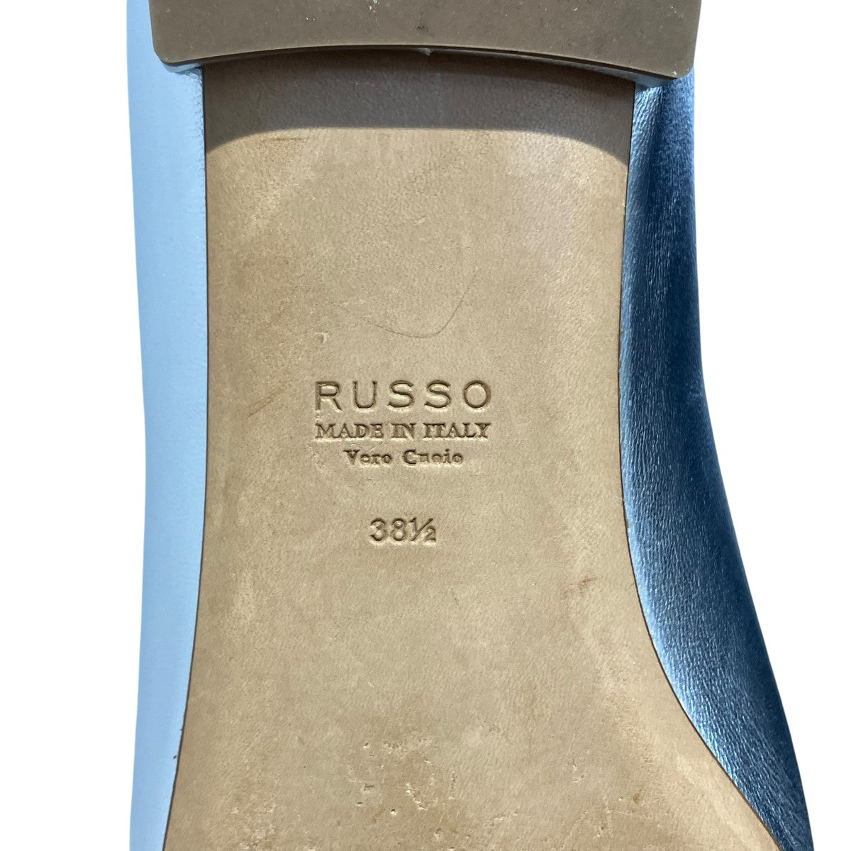 FRANCESCO RUSSO(フランチェスコ ルッソ) レザーラウンドトゥフラット