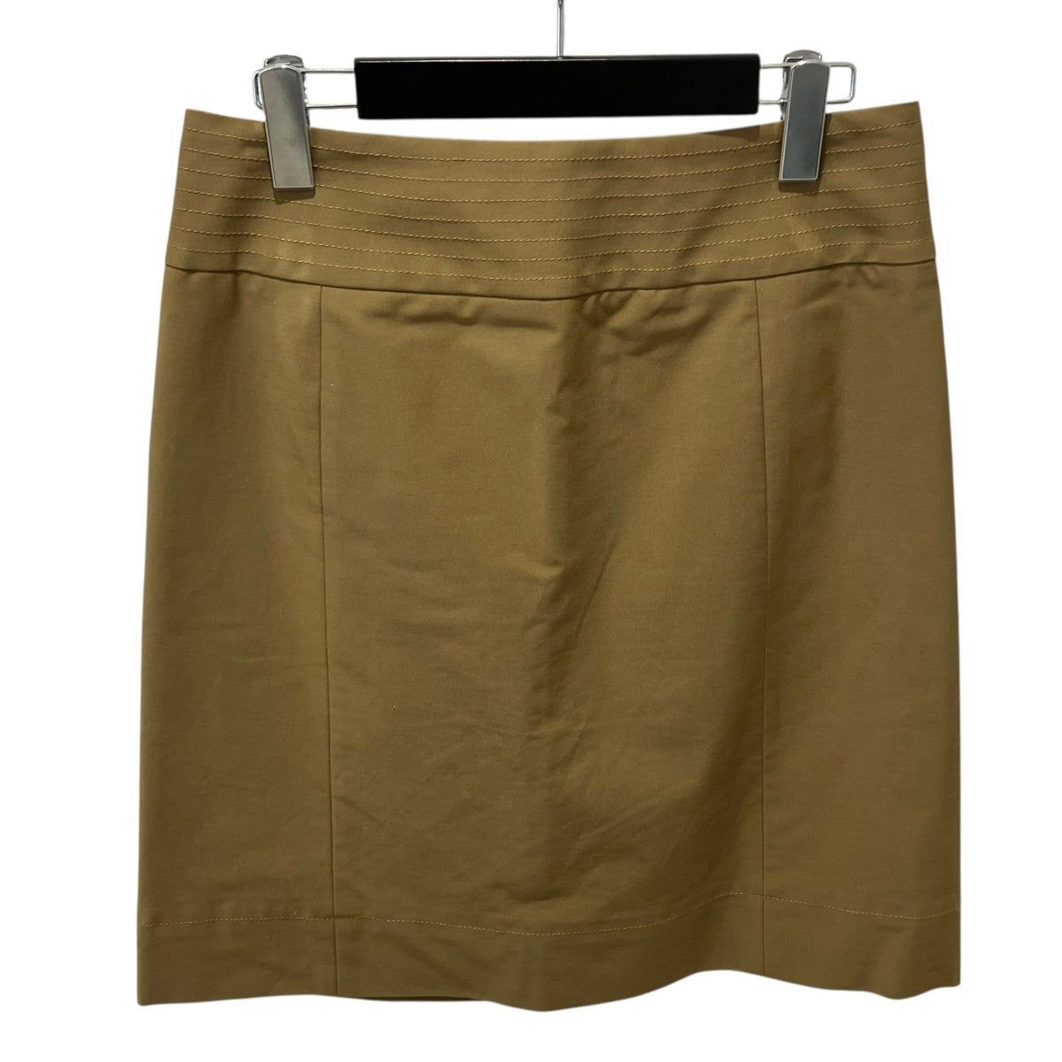 GUCCI 08年 DISTRESSED BROWN COTTON LOGO BUTTON DOWN MINI SKIRT200269 古着・中古-2枚目のアイテム画像