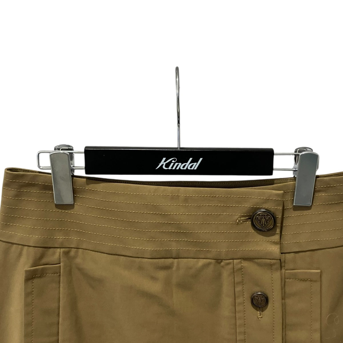 GUCCI 08年 DISTRESSED BROWN COTTON LOGO BUTTON DOWN MINI SKIRT200269 古着・中古-3枚目のアイテム画像