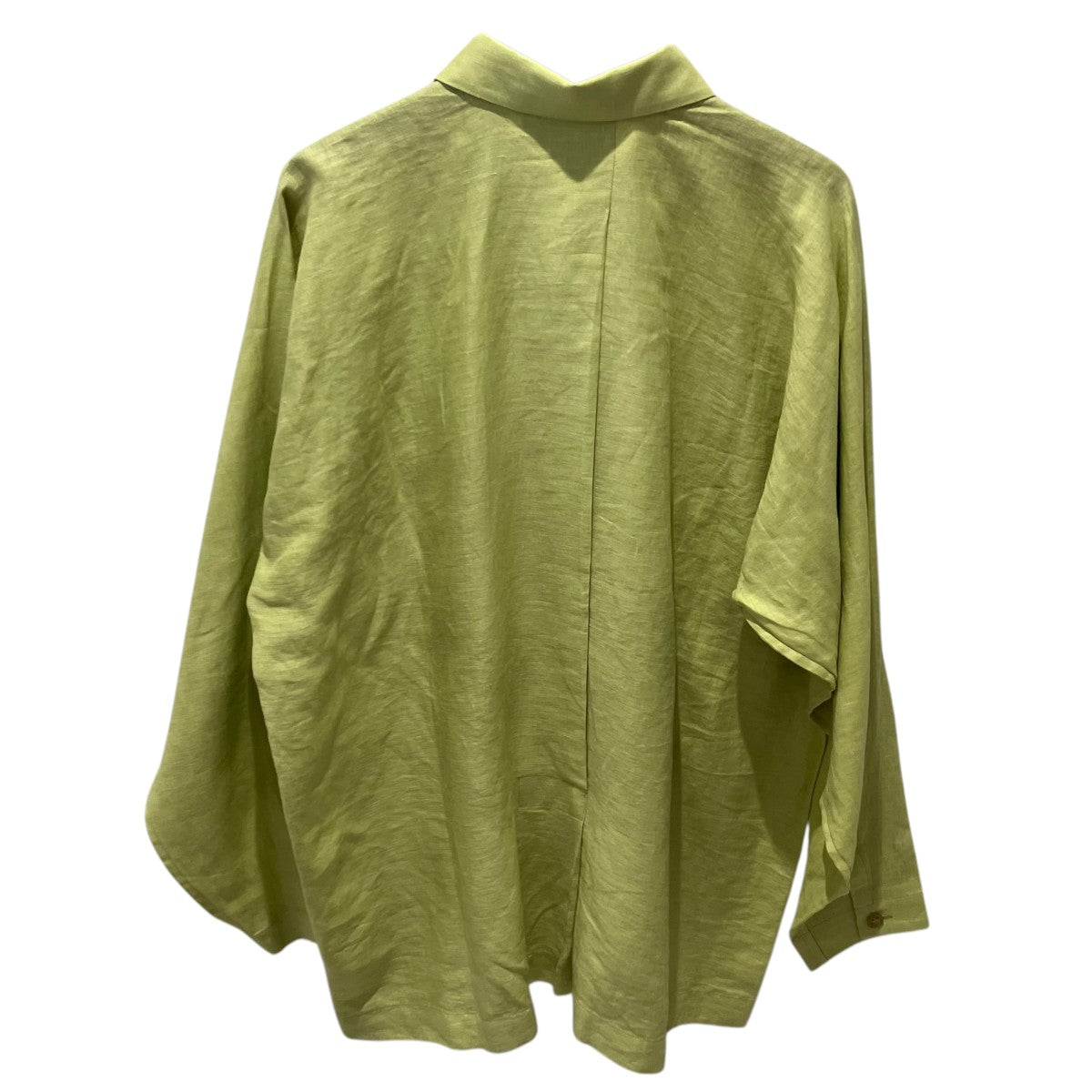 A*y様 90s ISSEY MIYAKE プルオーバーシャツ L カーキ マオ ISSEY MIYAKE MEN(イッセイミヤケ) リネンオーバーサイズシャツ