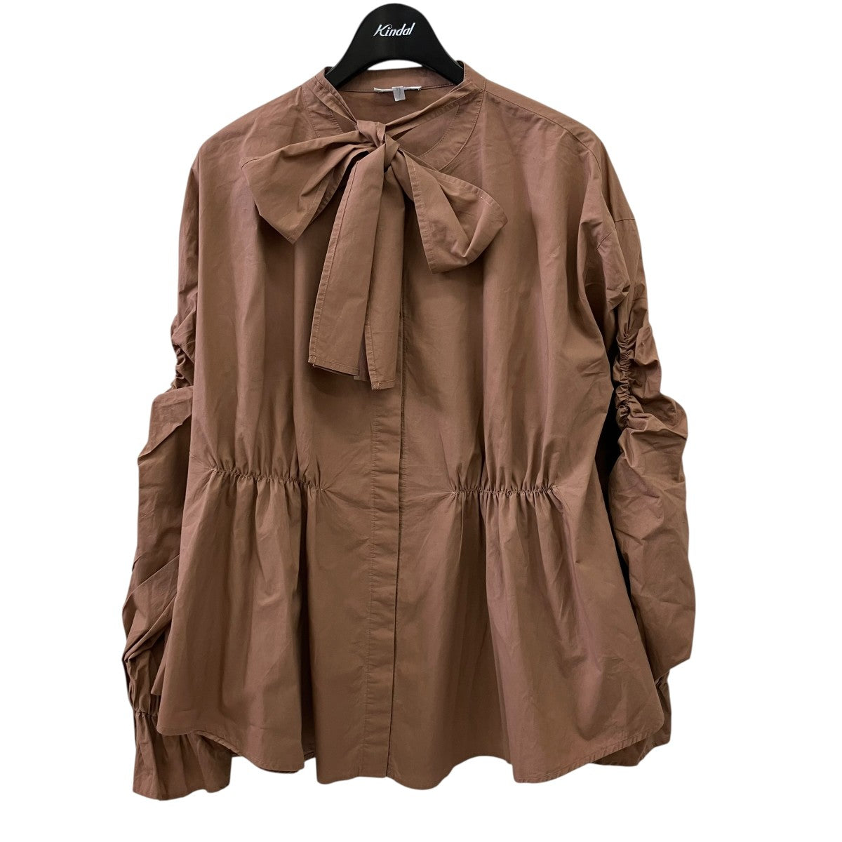 LANVIN en Bleu シャーリング袖リボンブラウス3096614 古着・中古-1枚目のアイテム画像