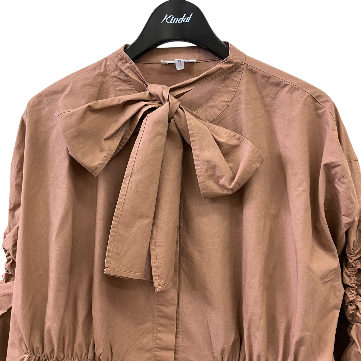 LANVIN en Bleu シャーリング袖リボンブラウス3096614 古着・中古-3枚目のアイテム画像