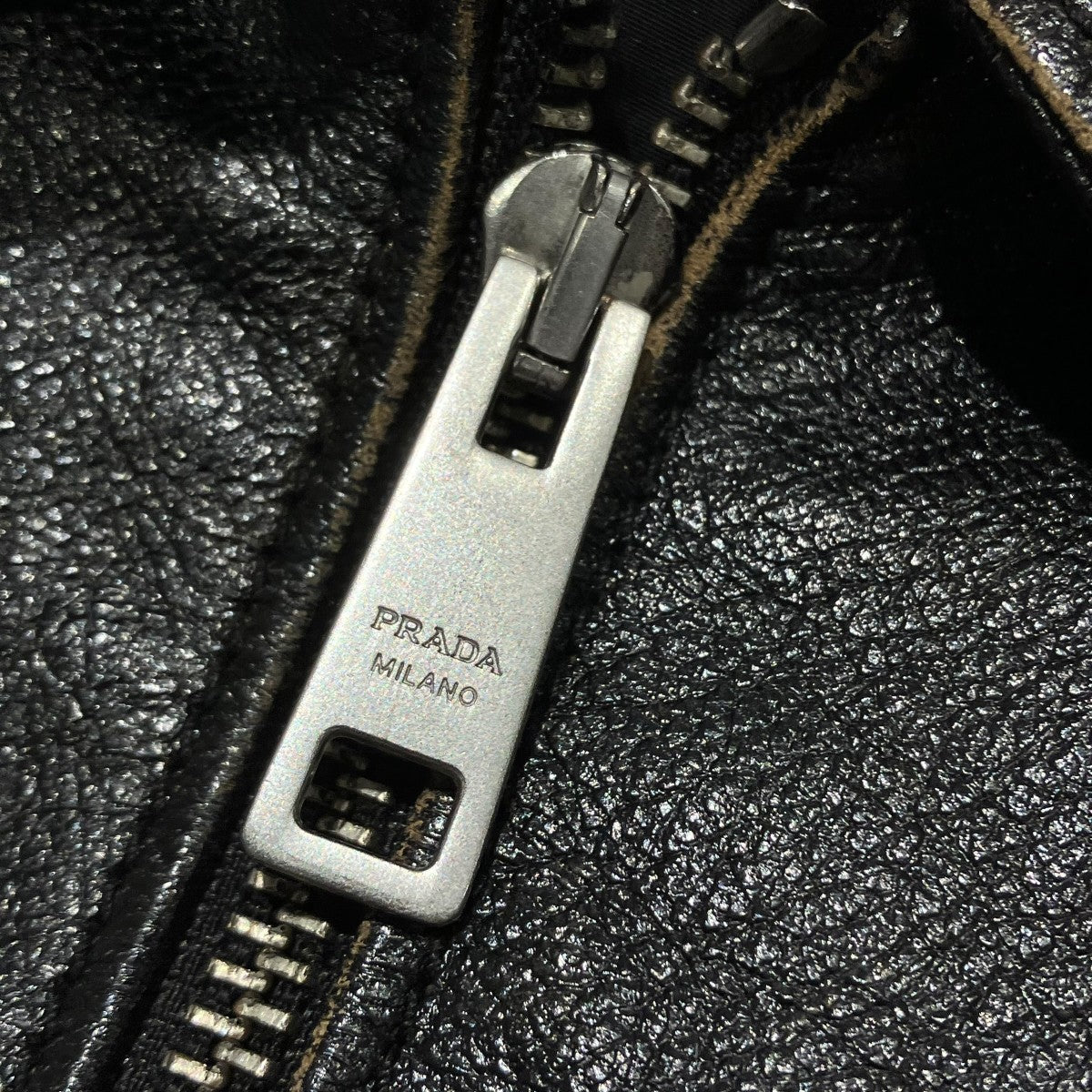 PRADA VINTAGE LEATHER SINGLE JACKETレザージャケットUPW491 古着・中古-8枚目のアイテム画像