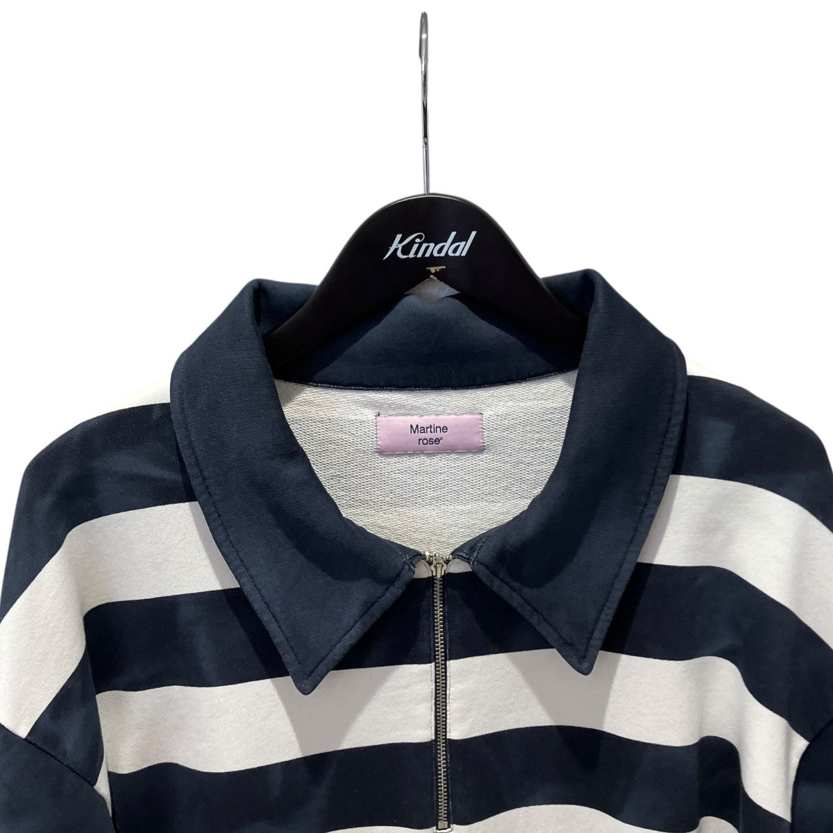 Martine rose(マーティンローズ) ZIP UP POLO ボーダーポロシャツ