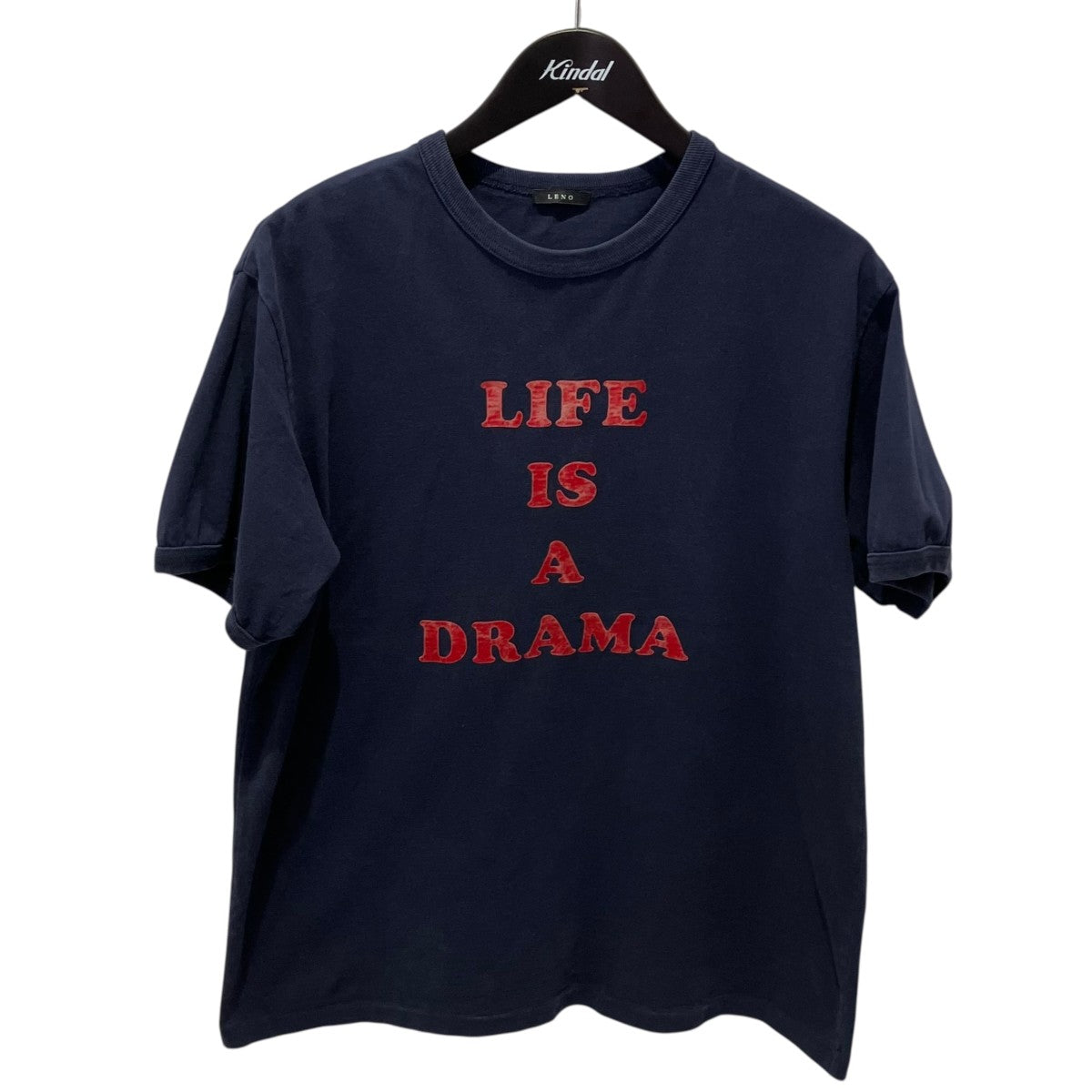 LENO RINGER T-SHIRT LIFE IS A DRAMA半袖カットソーH2401-CS029 古着・中古-1枚目のアイテム画像