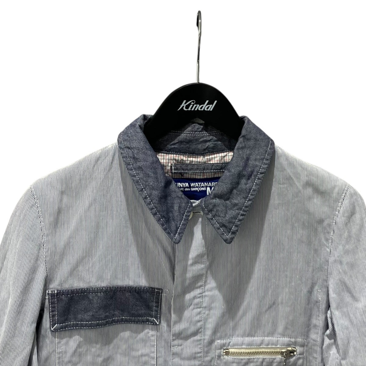 JUNYA WATANABE MAN AD2012ストライプカバーオールWK-C405 古着・中古-3枚目のアイテム画像