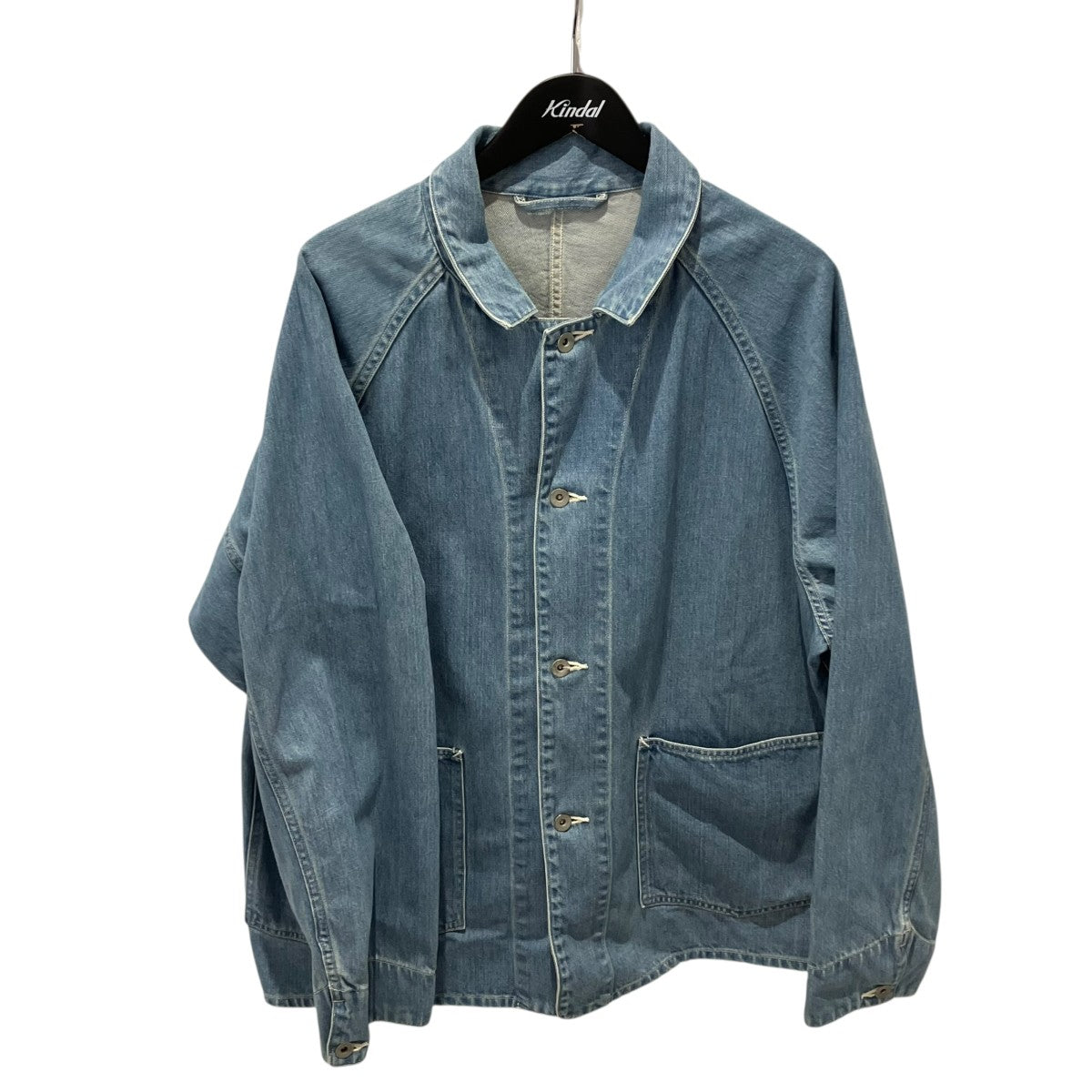 nanamica Denim Jacket INDIGO BLEACHカバーオールSUAS303 古着・中古-1枚目のアイテム画像