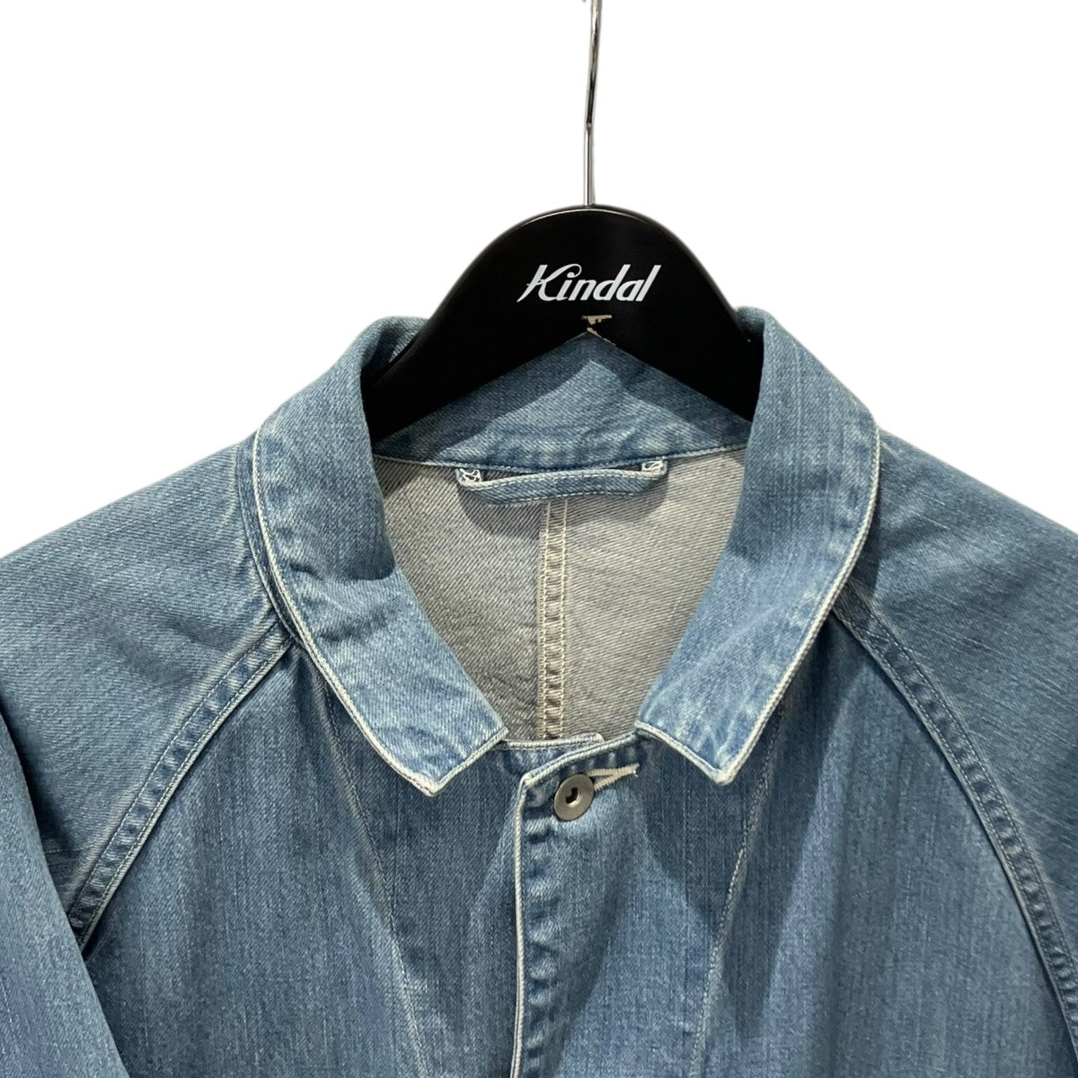 nanamica Denim Jacket INDIGO BLEACHカバーオールSUAS303 古着・中古-3枚目のアイテム画像
