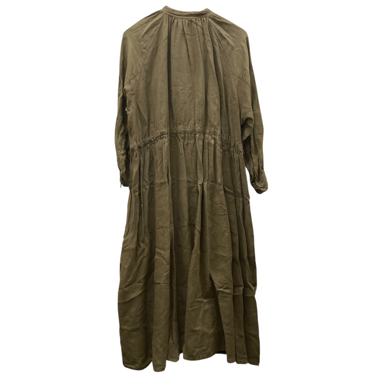 nest Robe 19AWリネンギャザースモックワンピースリネン 長袖シャツワンピース01193-1339 古着・中古-2枚目のアイテム画像