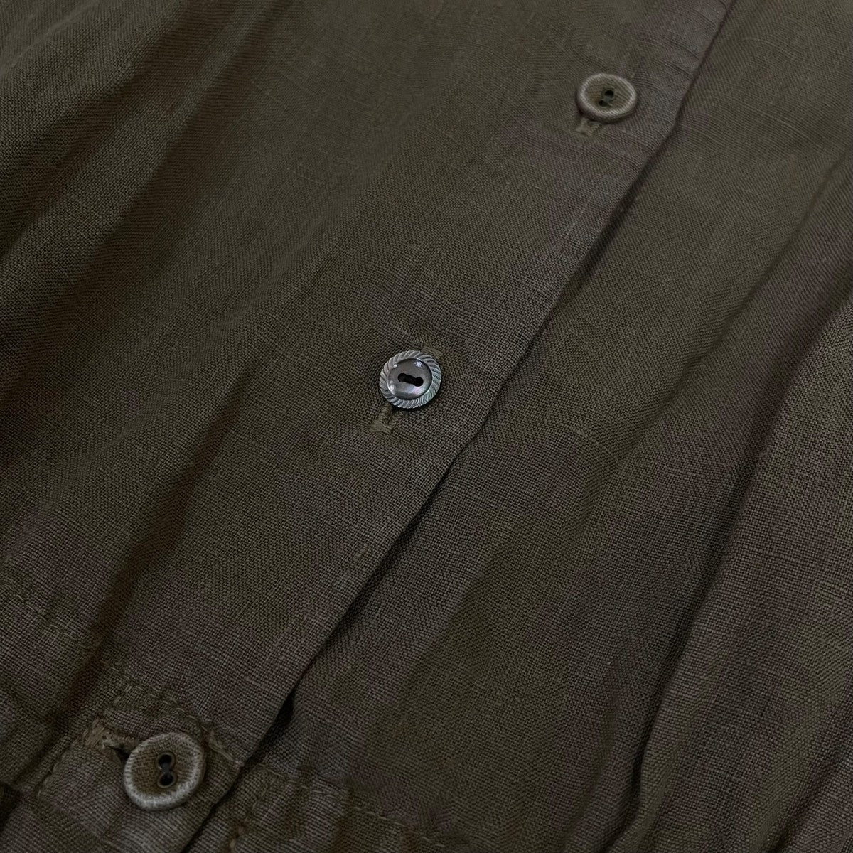 nest Robe 19AWリネンギャザースモックワンピースリネン 長袖シャツワンピース01193-1339 古着・中古-8枚目のアイテム画像