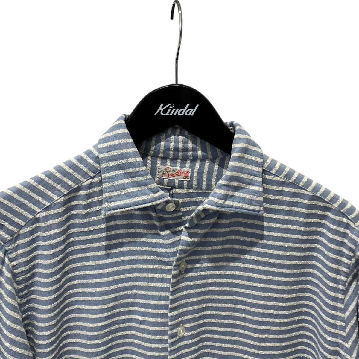 ORIGINAL SENDBECK VINTAGE 長袖ストライプシャツプルオーバーシャツ 古着・中古-3枚目のアイテム画像