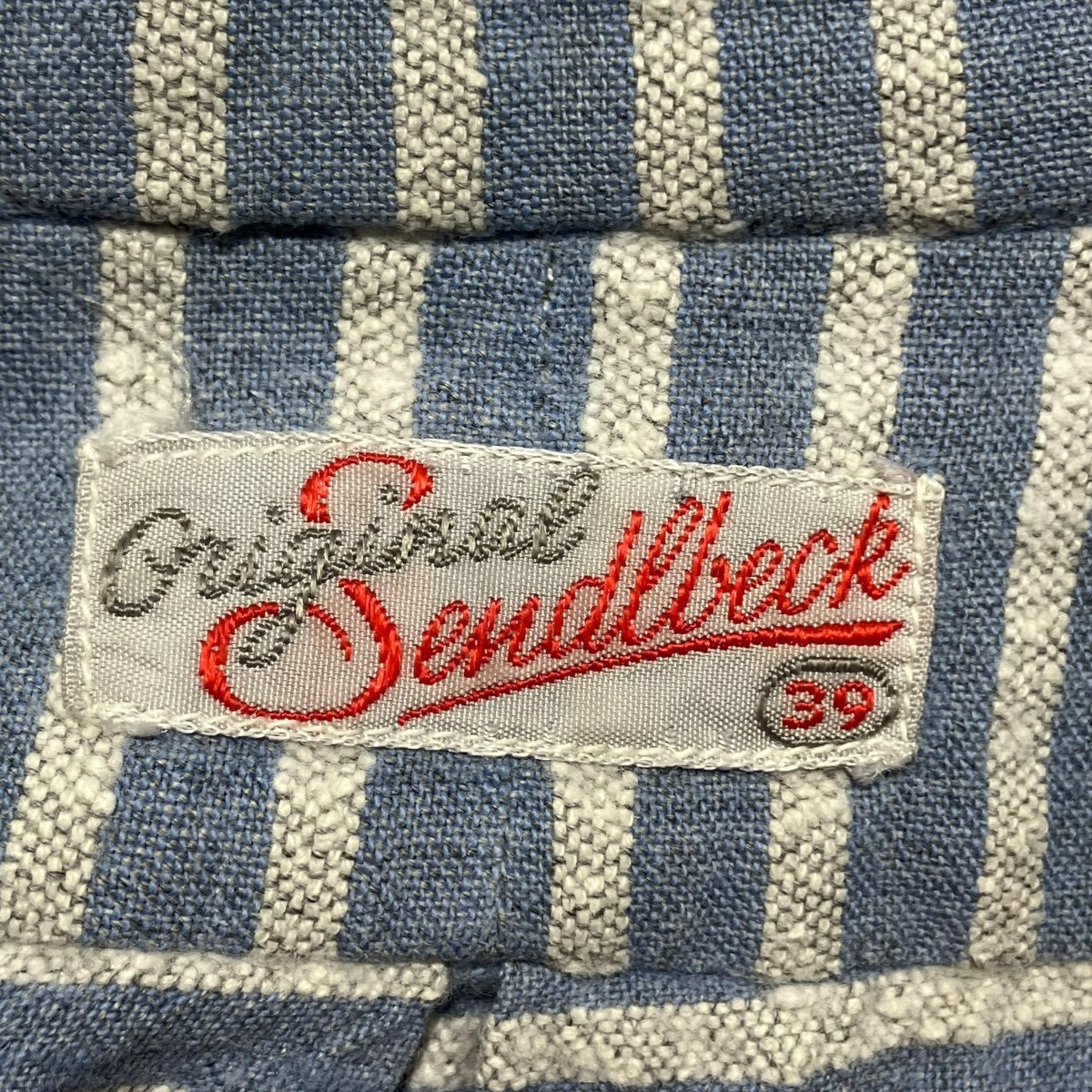 ORIGINAL SENDBECK VINTAGE 長袖ストライプシャツプルオーバーシャツ 古着・中古-5枚目のアイテム画像