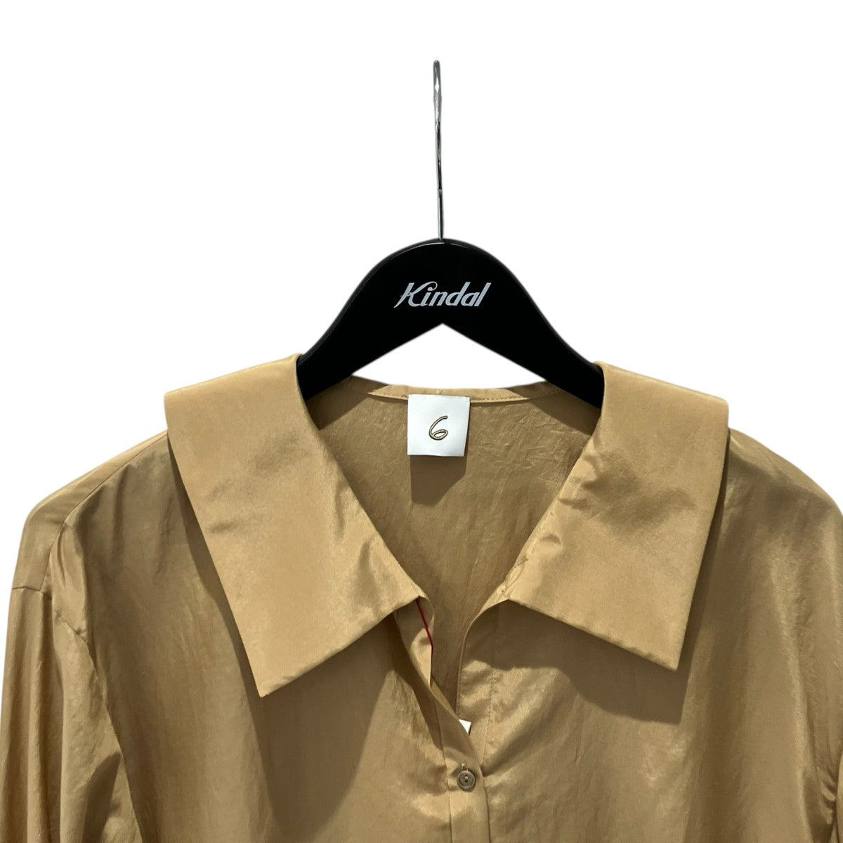 6(ROKU) BEAUTY＆YOUTH COTTON SILK GATHER SLEEVE BLOUSE長袖ブラウス8611-242-0193-2330 古着・中古-3枚目のアイテム画像