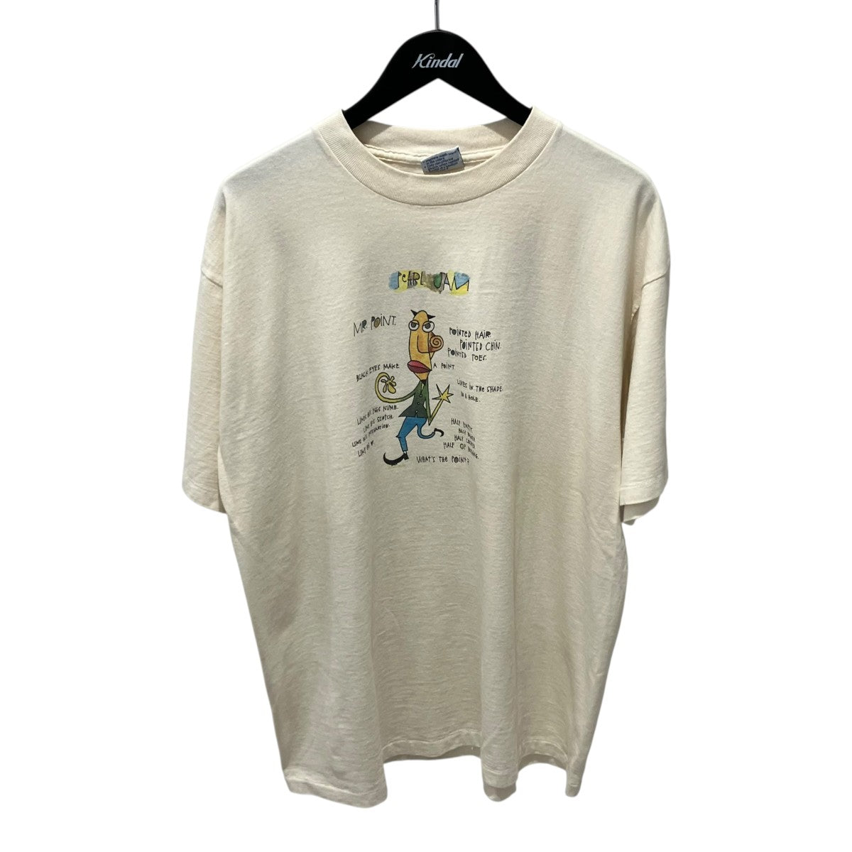 VINTAGE 95sPearl Jam Mr． Point Tour S S T-Shirts 古着・中古-1枚目のアイテム画像