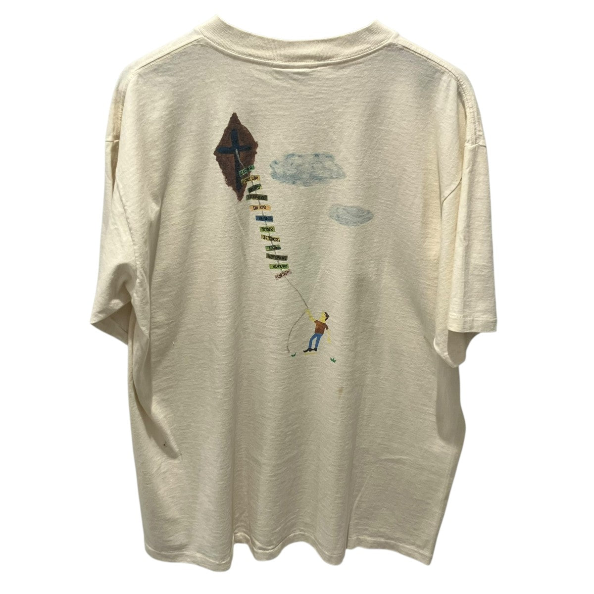 VINTAGE 95sPearl Jam Mr． Point Tour S S T-Shirts 古着・中古-2枚目のアイテム画像