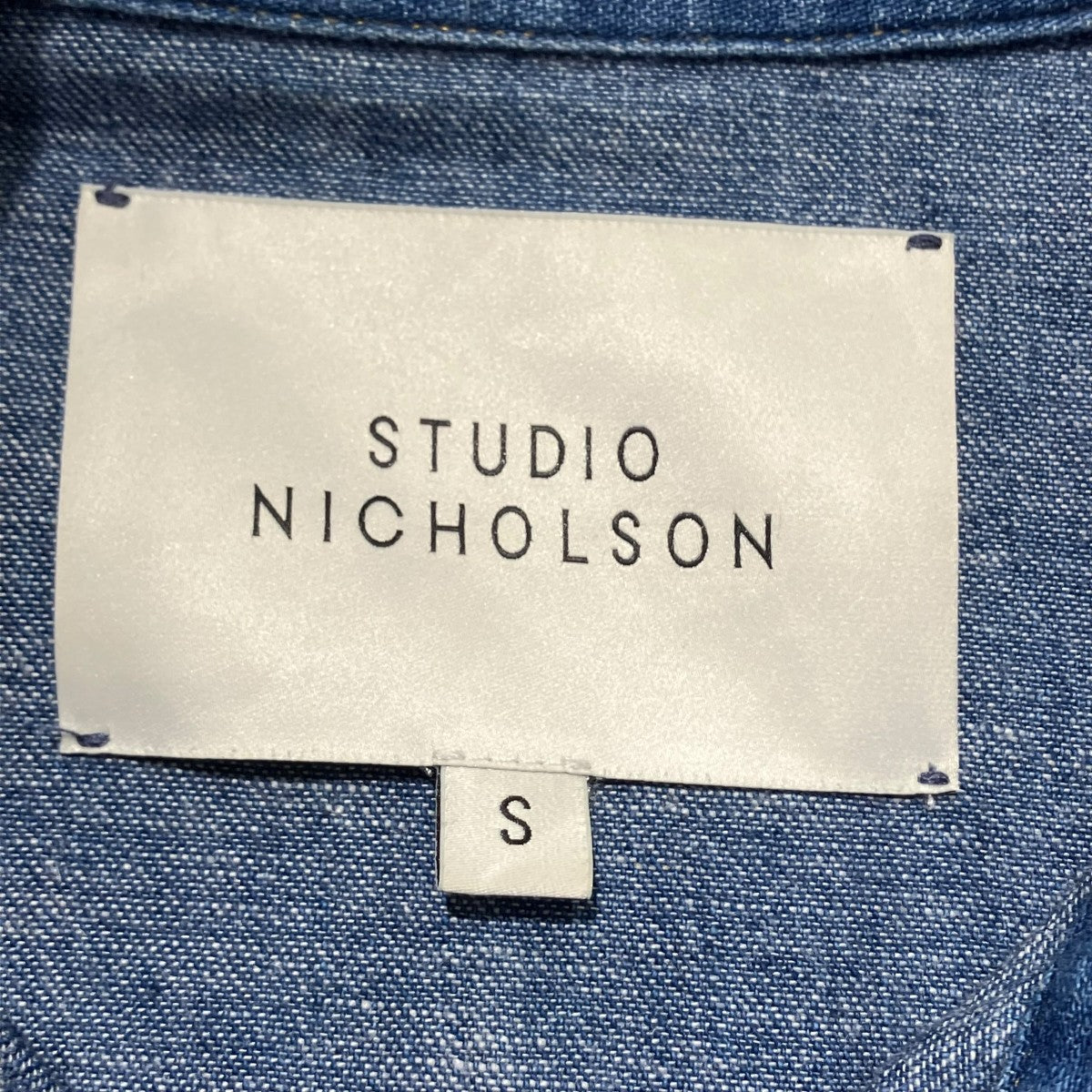 STUDIO NICHOLSON 半袖デニムシャツ半袖シャツ51-10-831010 古着・中古-5枚目のアイテム画像