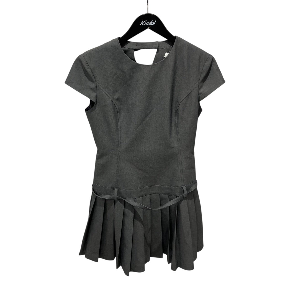 MAU SOLEUM ベルト付 韓国発 Back Bow Pleated Dress Topワンピース 古着・中古-1枚目のアイテム画像